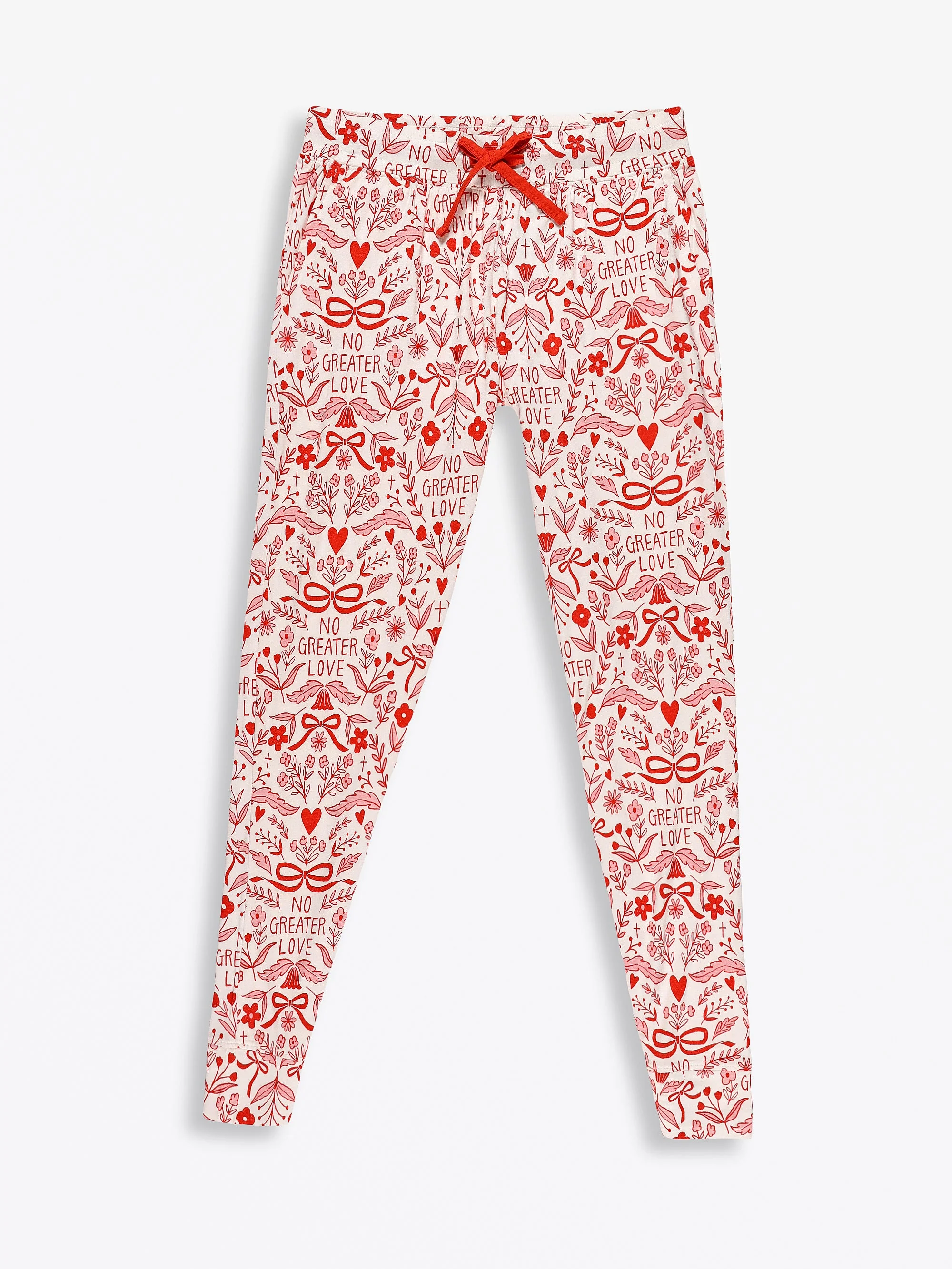 No Greater Love Pink Women's PJ Jogger Set Bamboo - Image 6