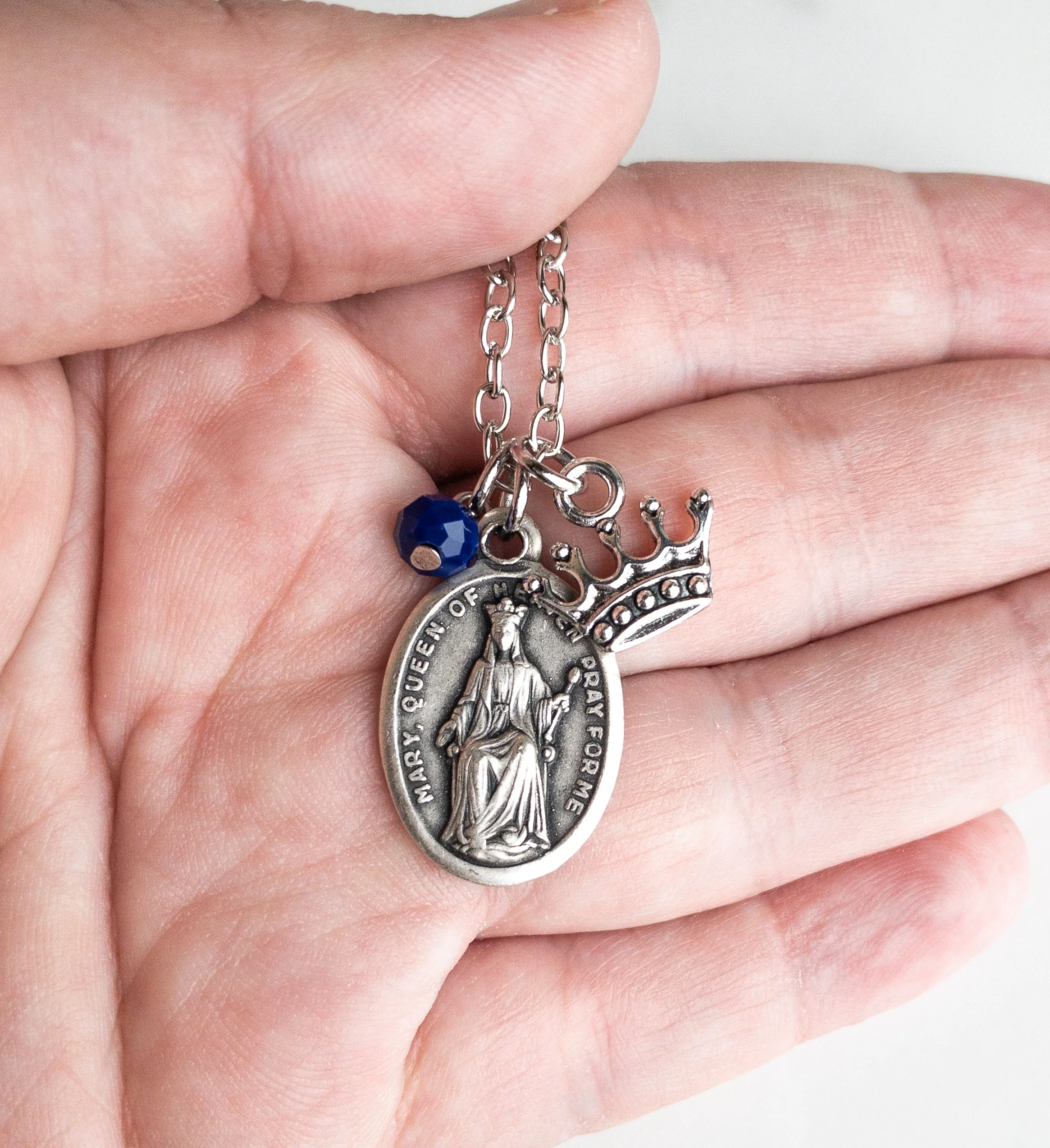 Our Lady Mary Queen of Heaven Crown Necklace - Image 4