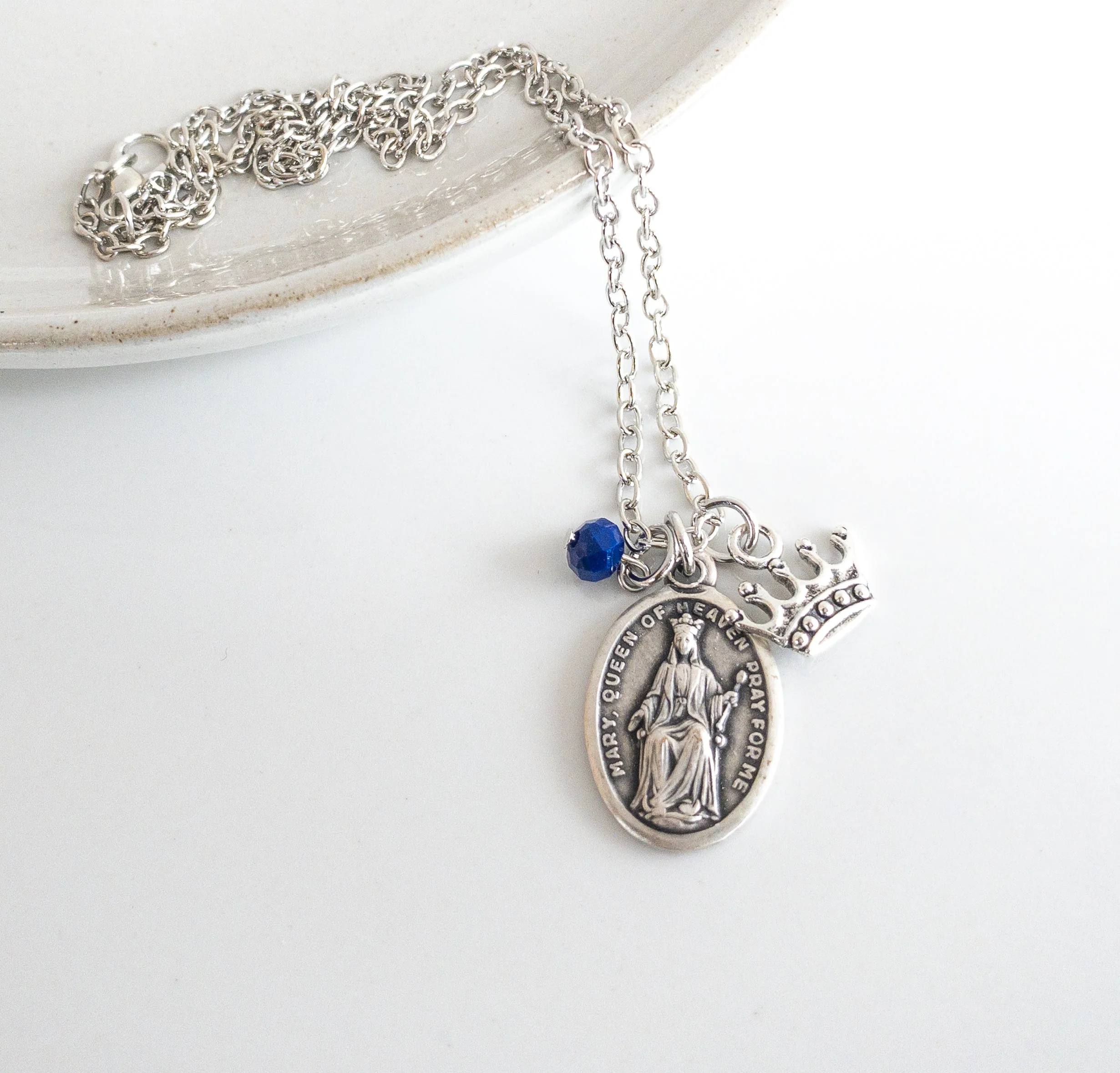 Our Lady Mary Queen of Heaven Crown Necklace - Image 5