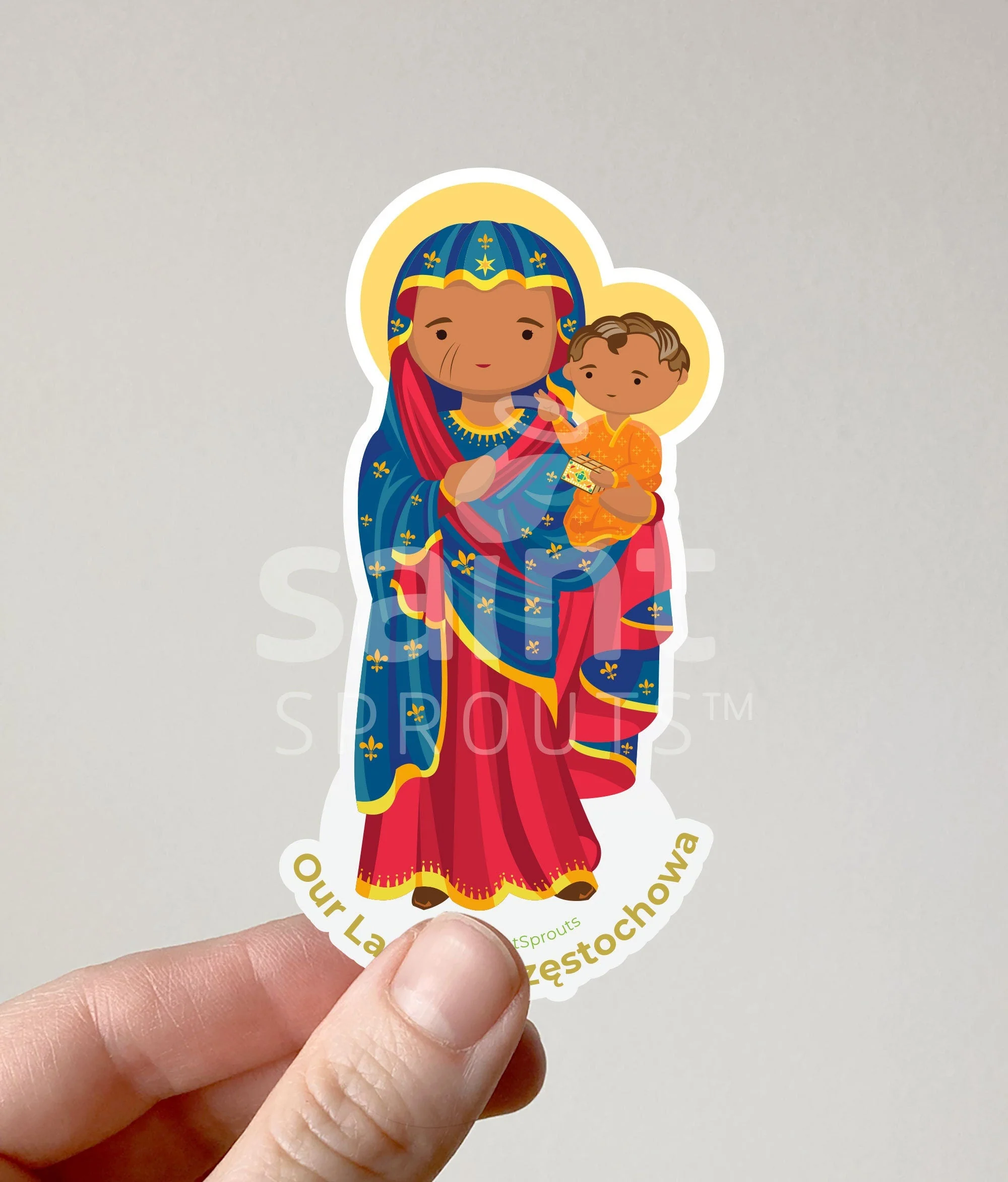 Our Lady of Czestochowa Sticker / Black Madonna Sticker