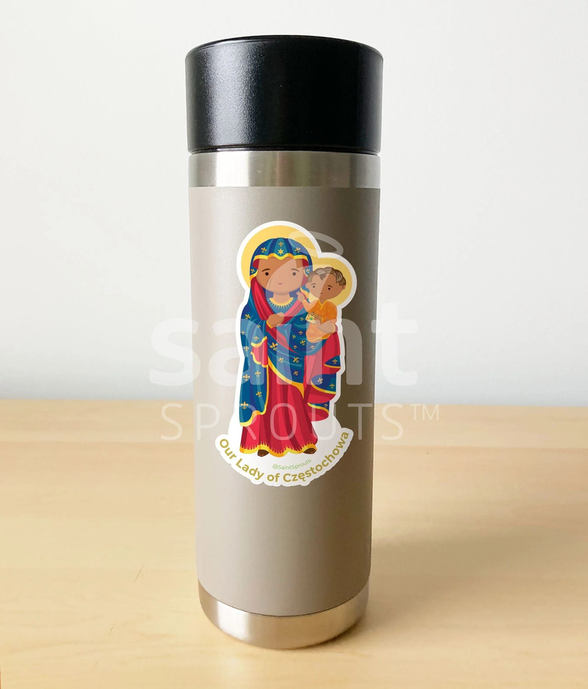 Our Lady of Czestochowa Sticker / Black Madonna Sticker - Image 3