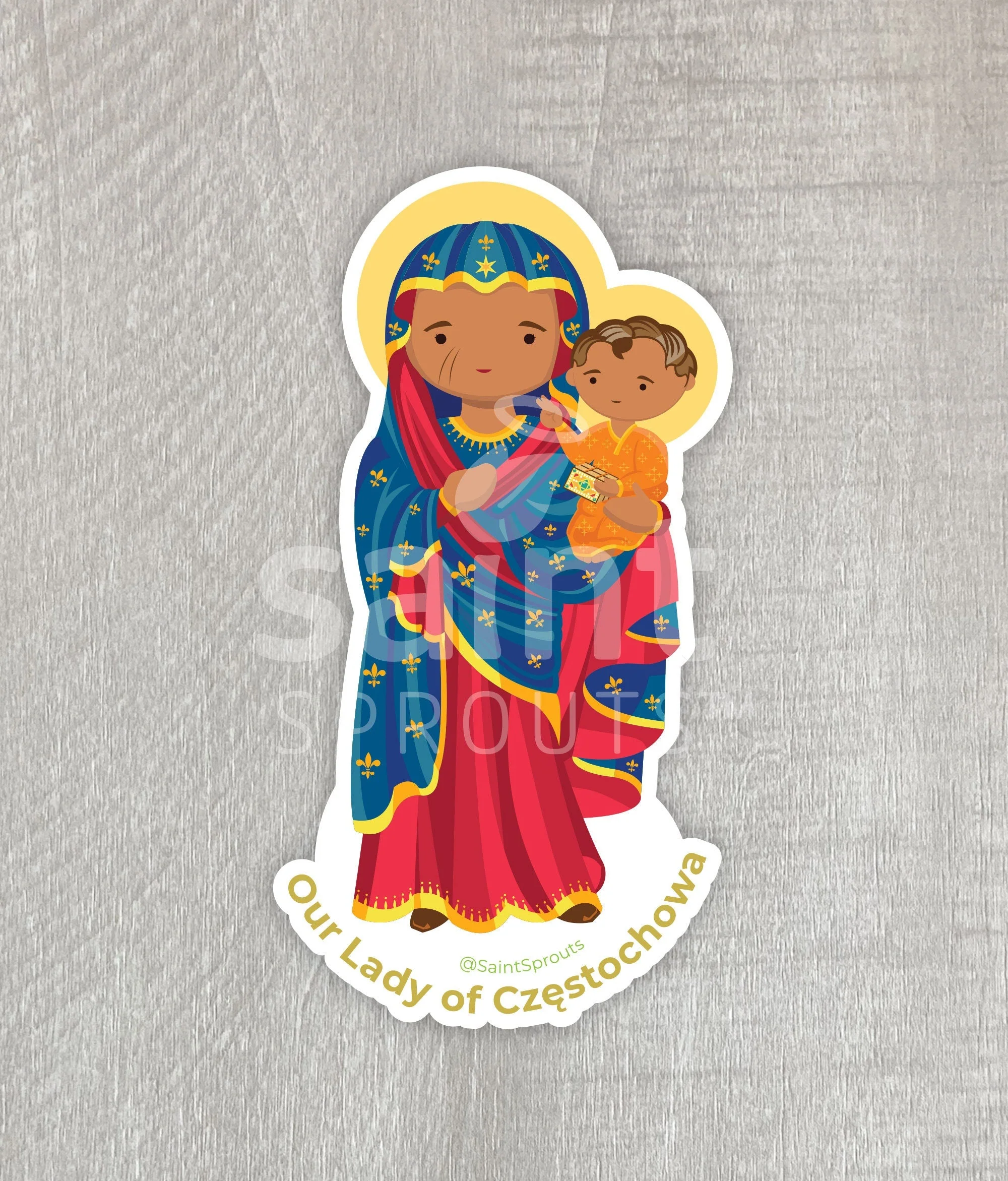 Our Lady of Czestochowa Sticker / Black Madonna Sticker - Image 4