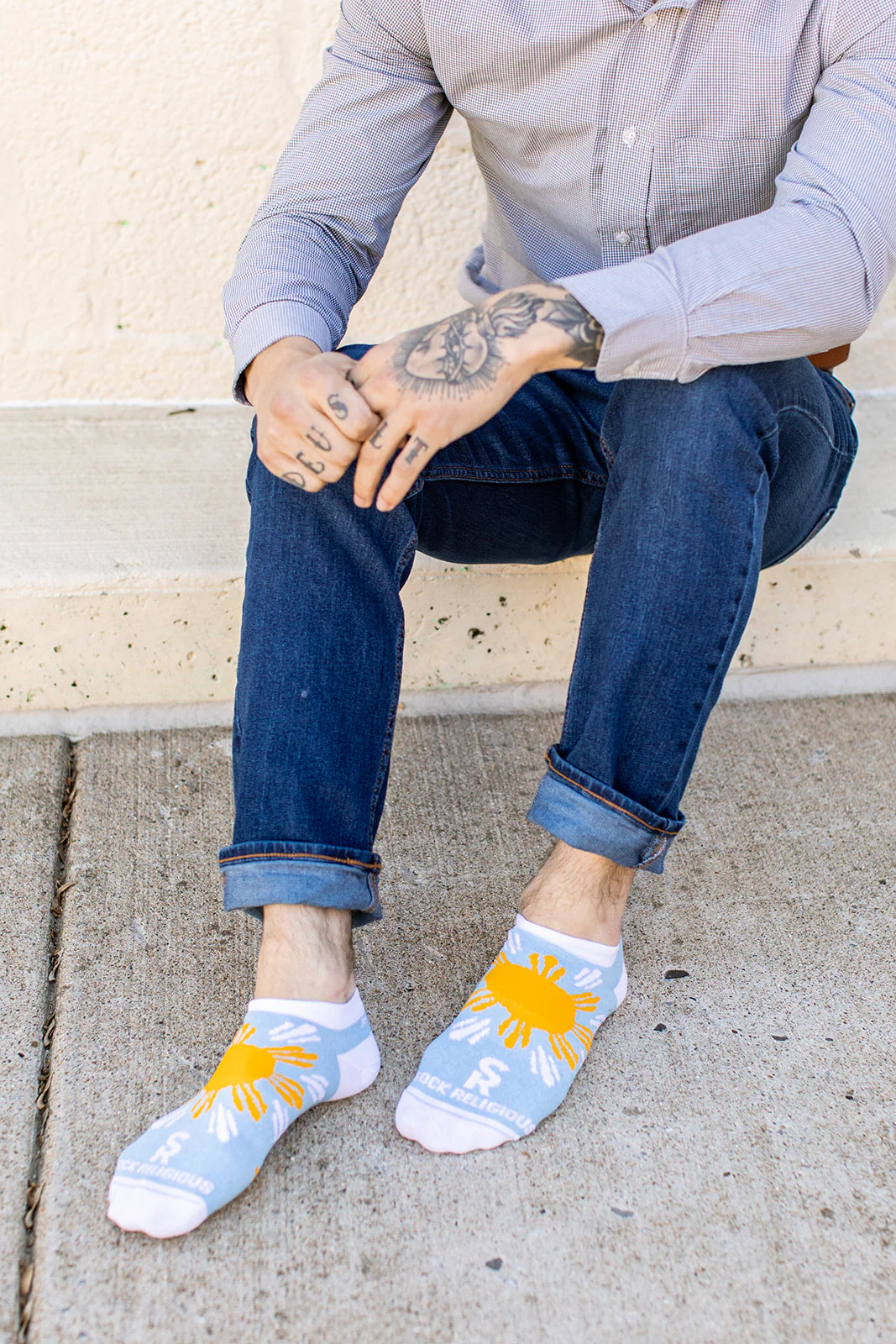 Our Lady of Fatima No Show Socks - Image 2