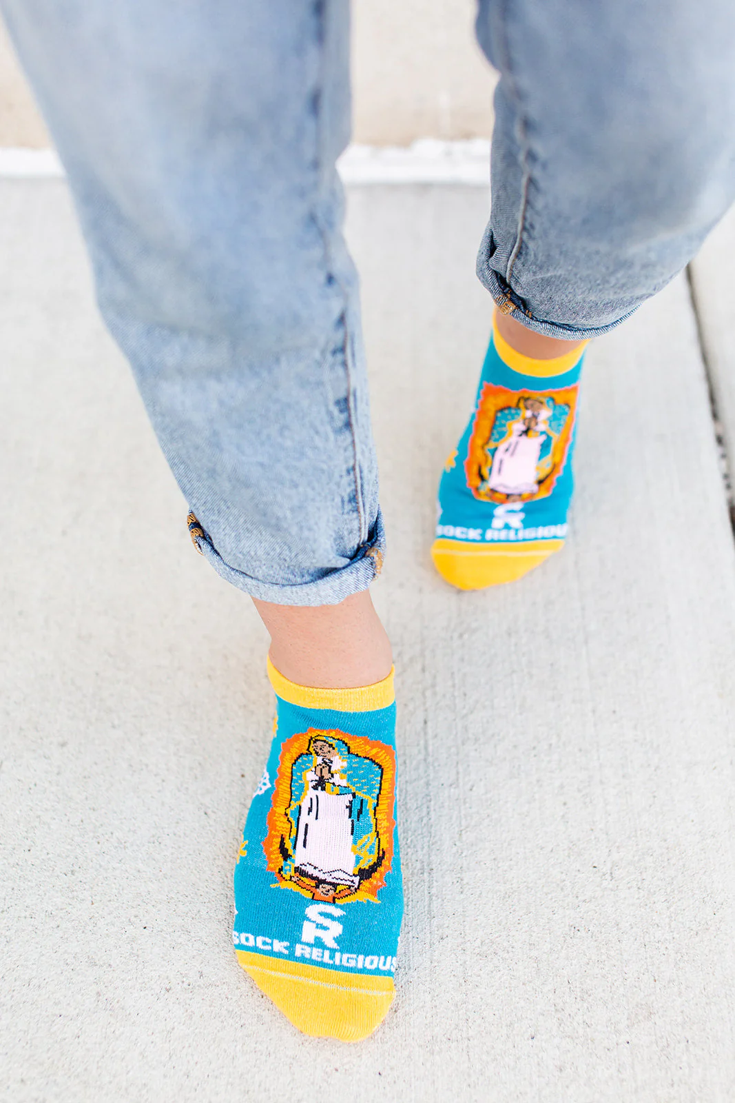 Our Lady of Guadalupe No Show Socks - Image 2