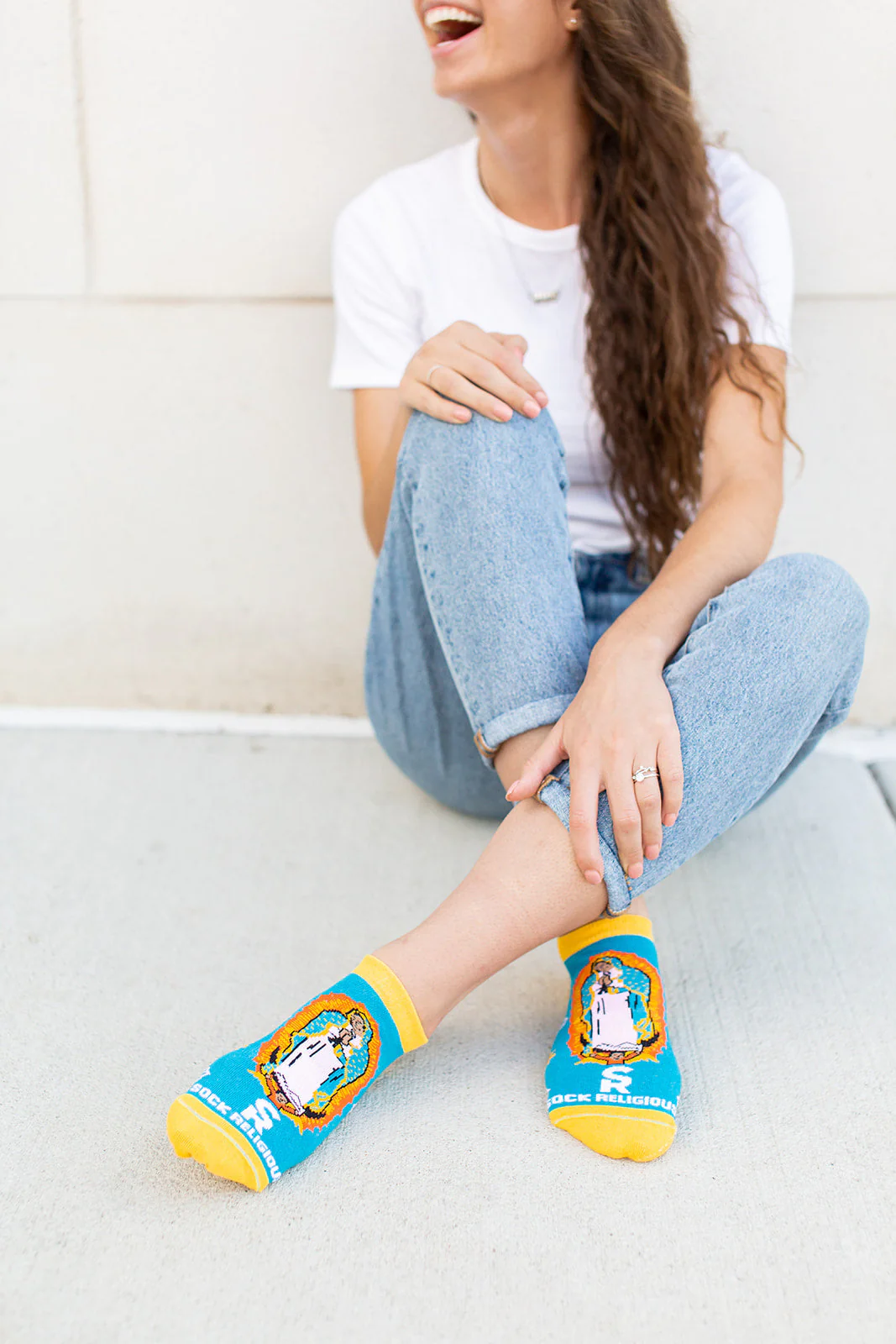 Our Lady of Guadalupe No Show Socks - Image 3
