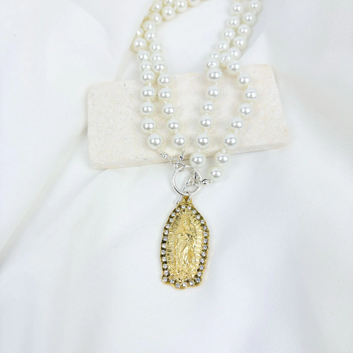 Our Lady of Guadalupe Pearl Necklace - Image 6