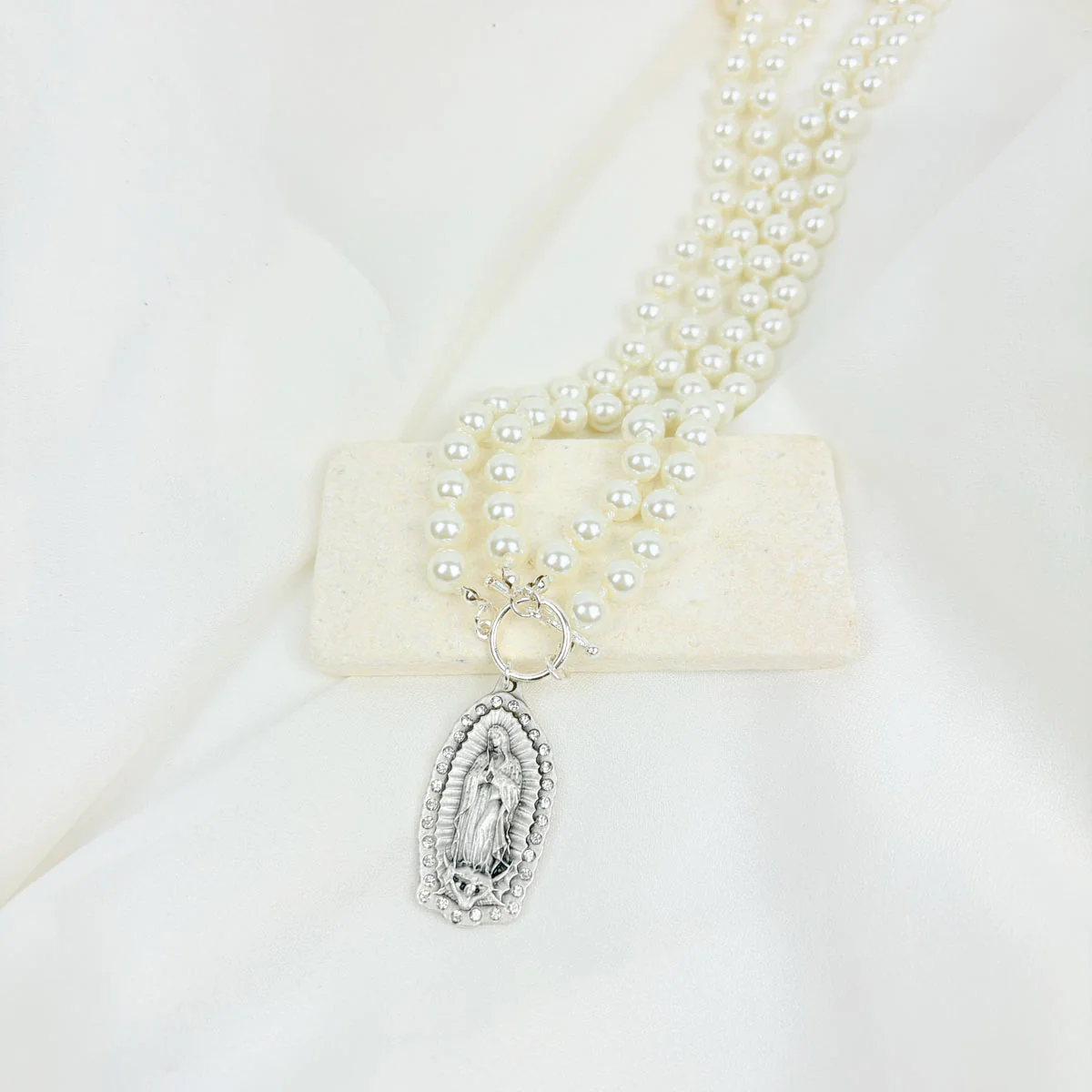 Our Lady of Guadalupe Pearl Necklace - Image 7