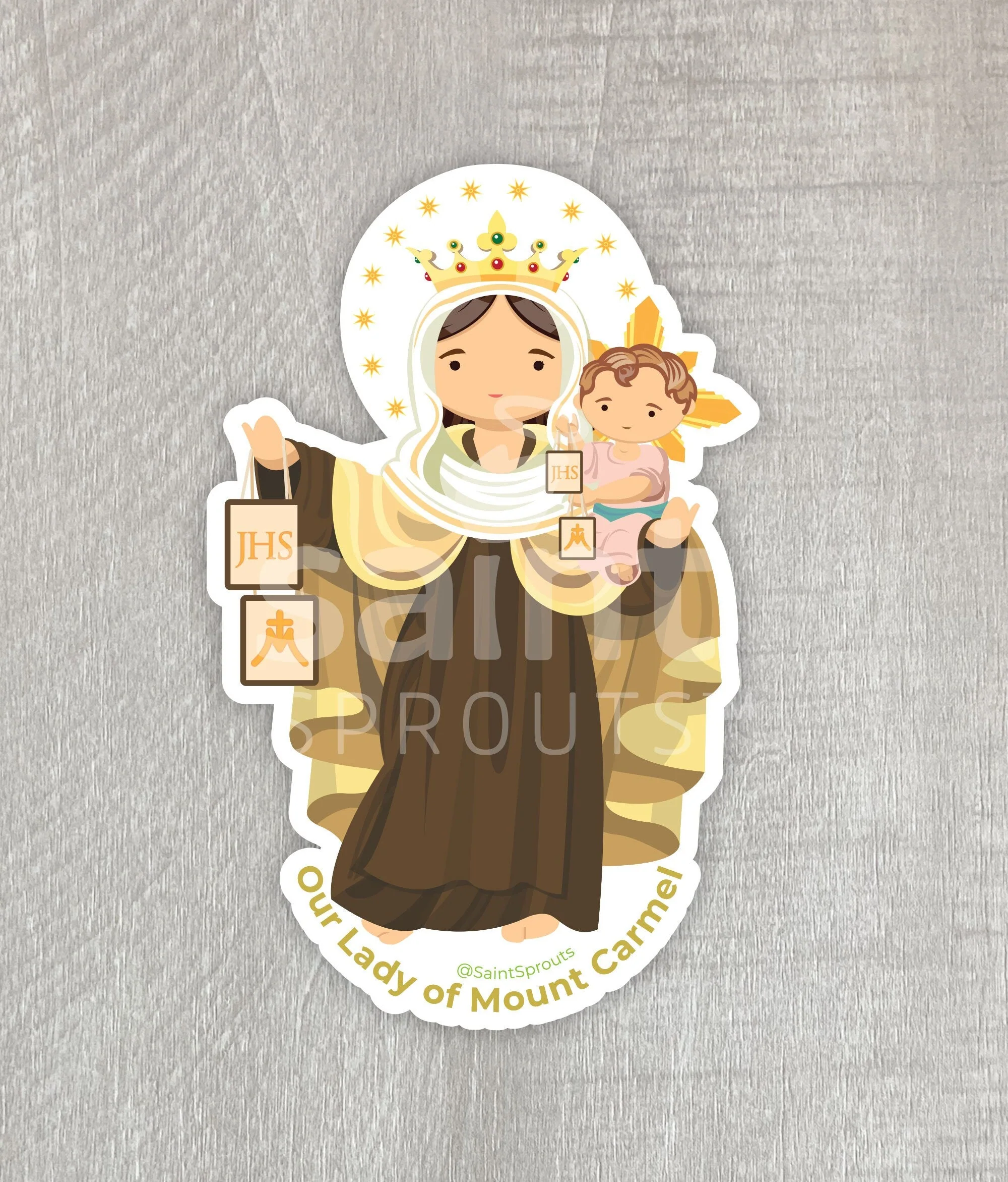 Our Lady of Mount Carmel Sticker - Image 4