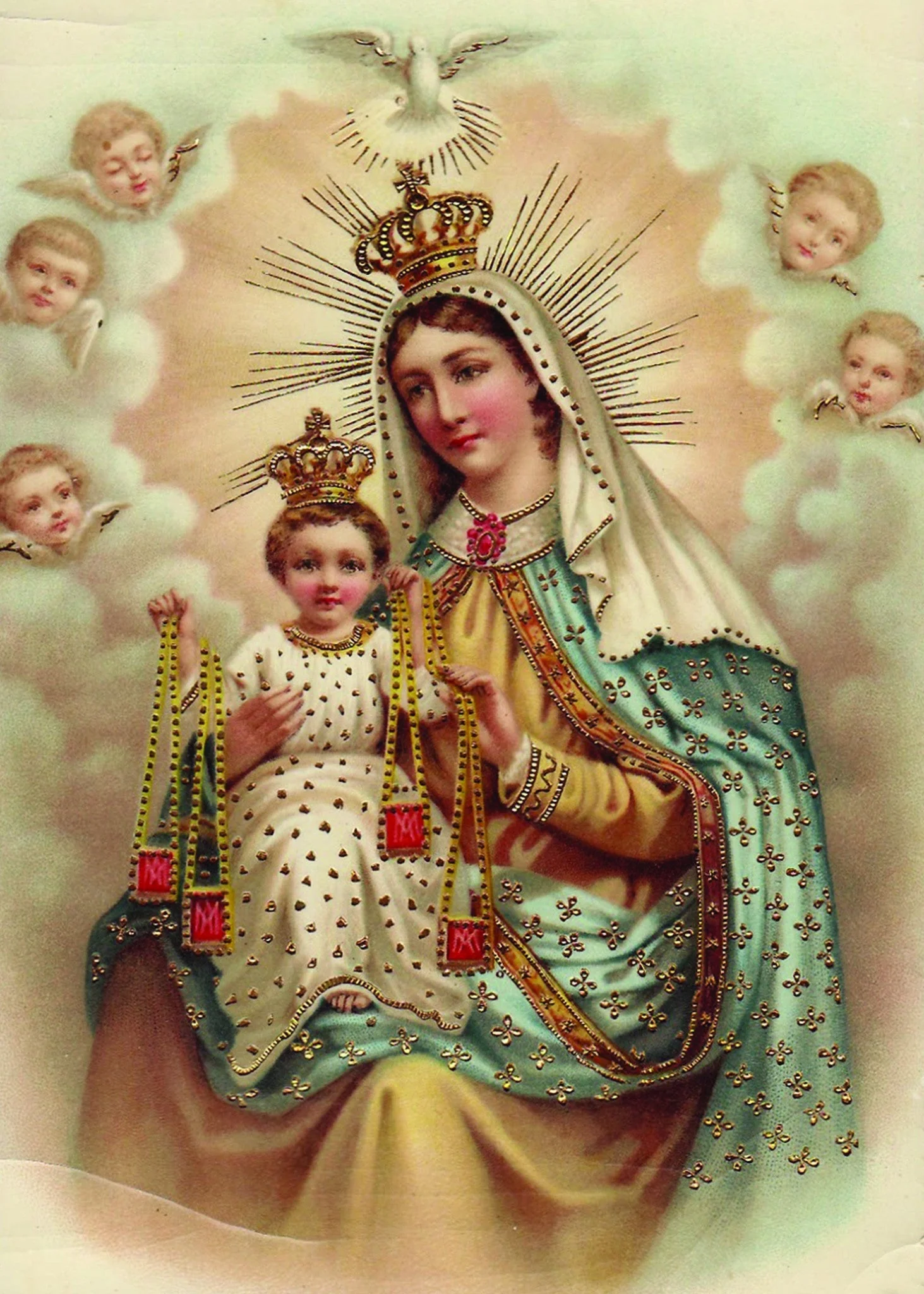 Our Lady of Mt. Carmel Vintage Print 5X7 - Image 2