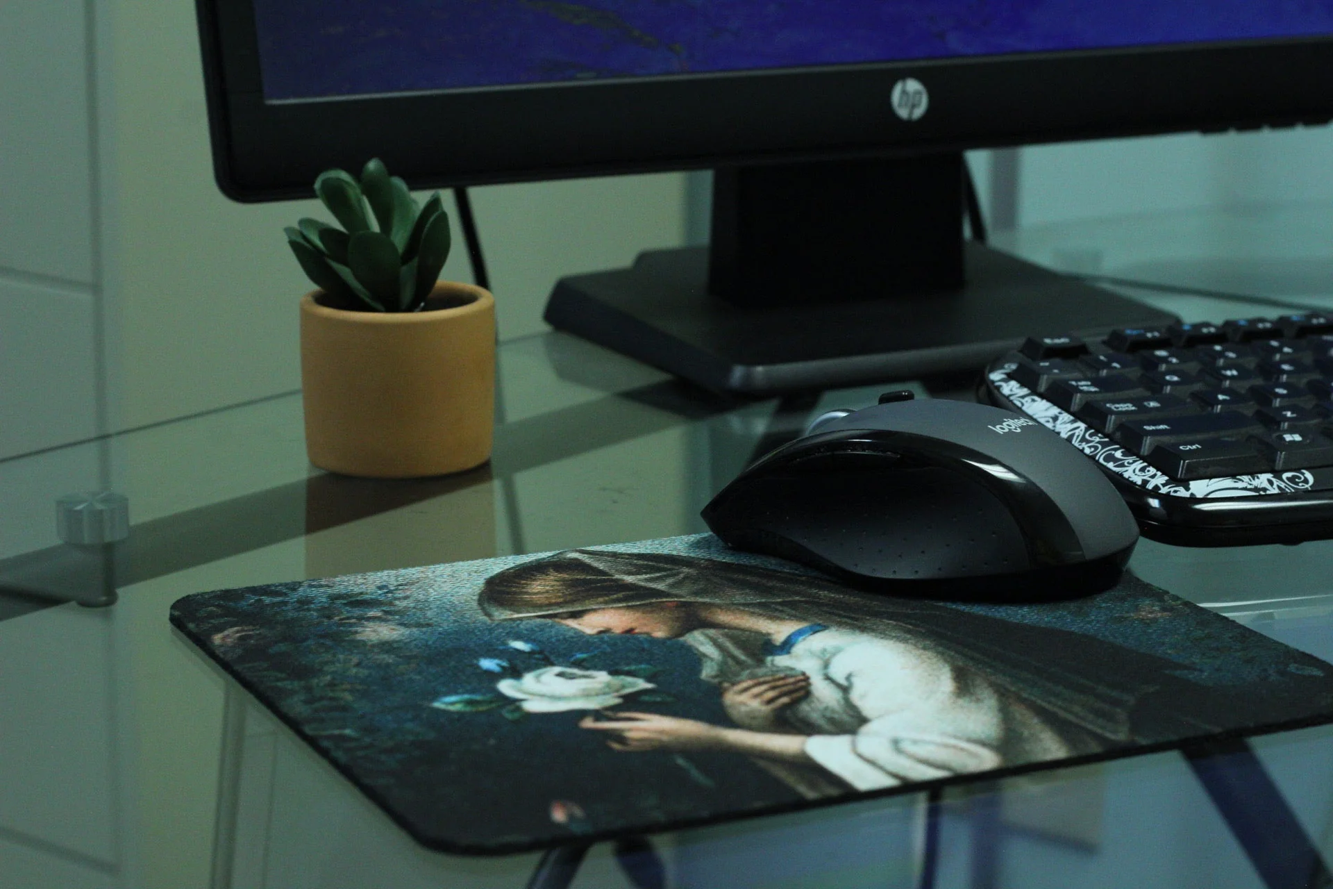 Our Lady of the Mystical Rose Mouse Pad - Image 2