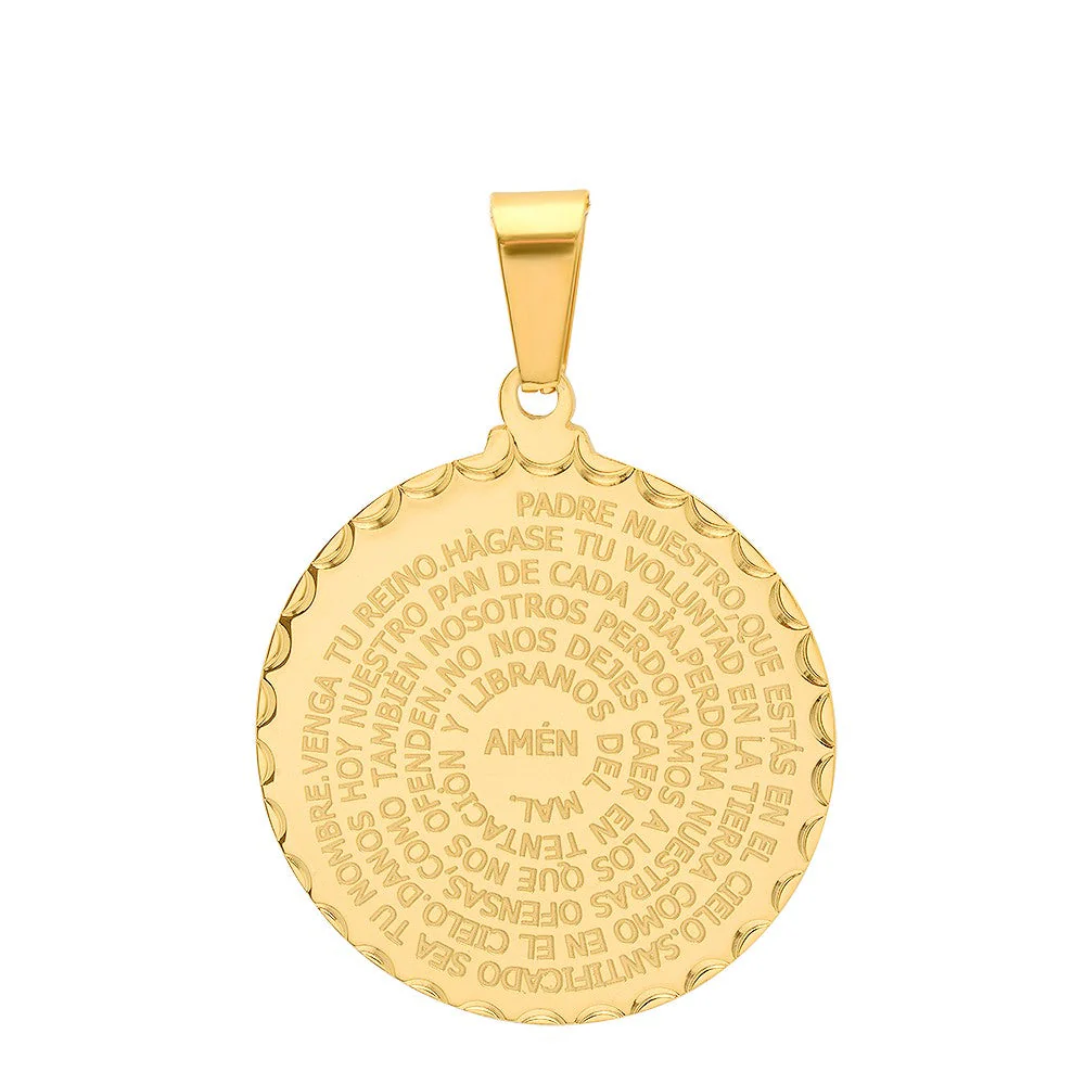 Padre Nuestro Prayer Medallion Necklace - Image 3