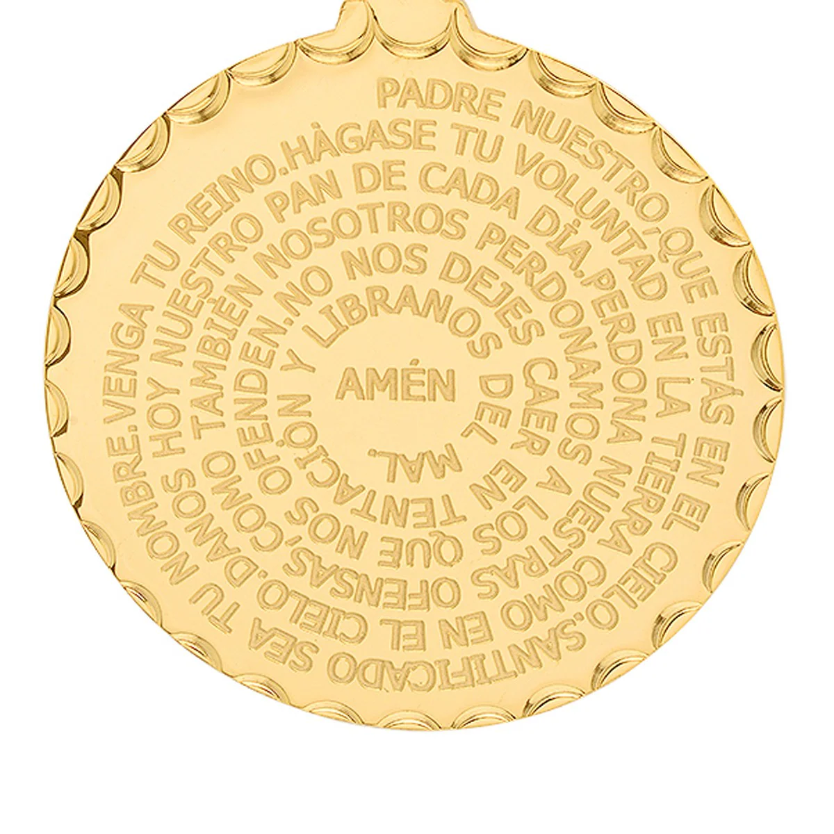 Padre Nuestro Prayer Medallion Necklace - Image 4