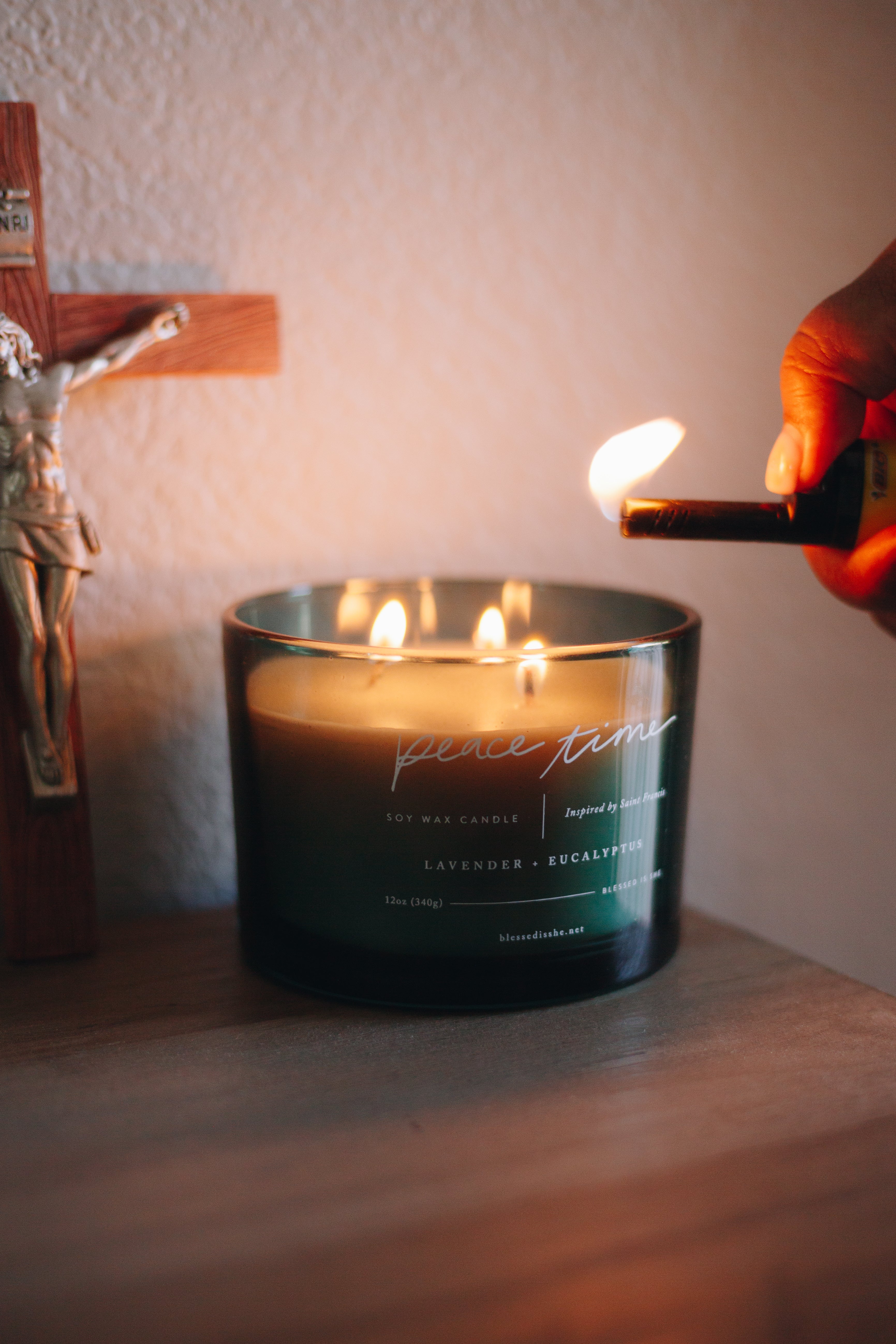 Peace Time 3-Wick // Saintly Scents Candle - Image 2