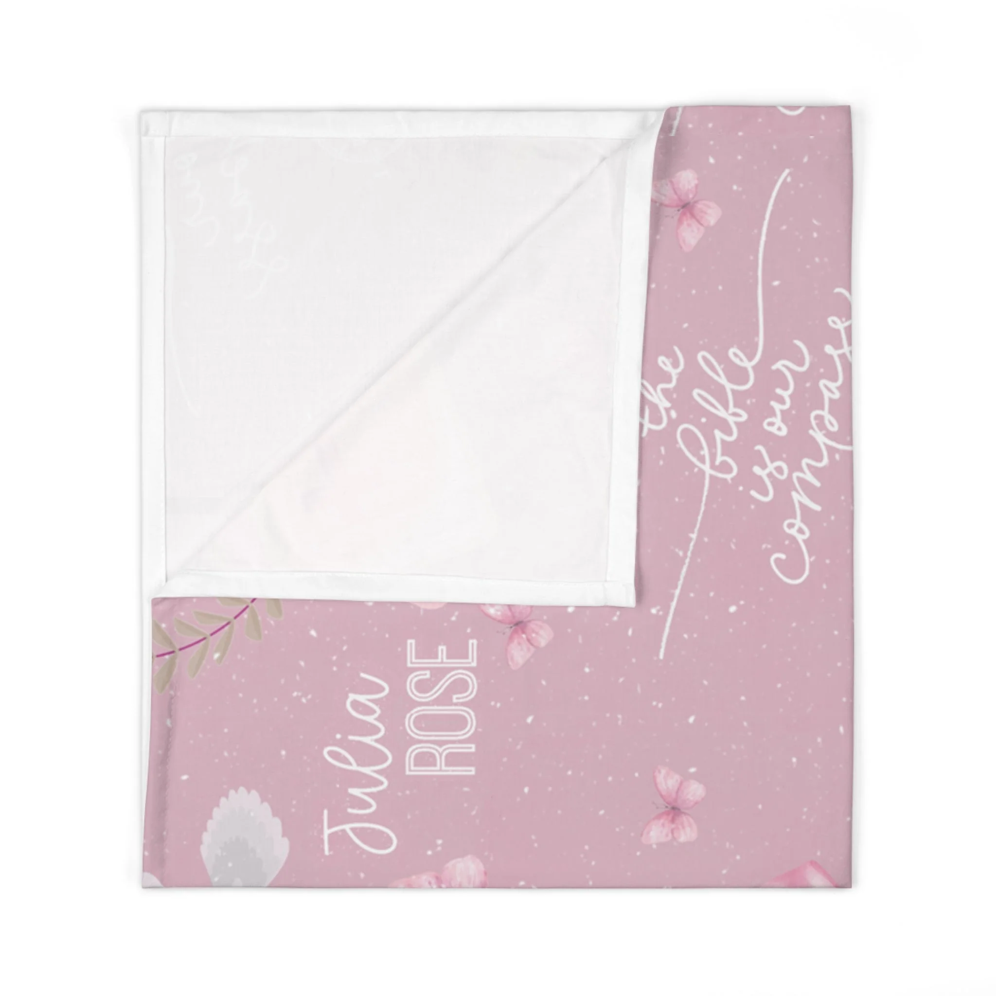 Personalized Bible is Our Compass Baby Swaddle Blanket - Image 3