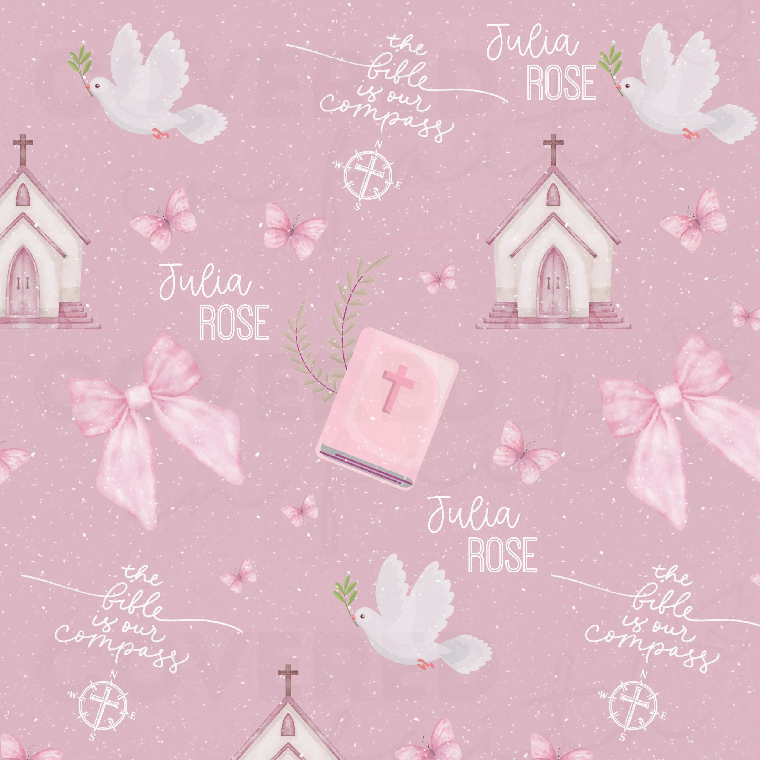 Personalized Bible is Our Compass Minky Blanket - Image 3