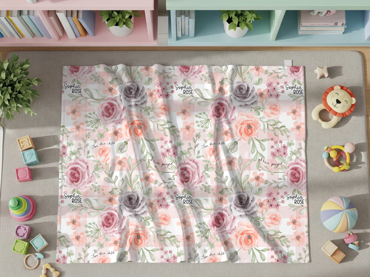 Personalized For This Child I Have Prayed Baby Swaddle Blanket - Image 10