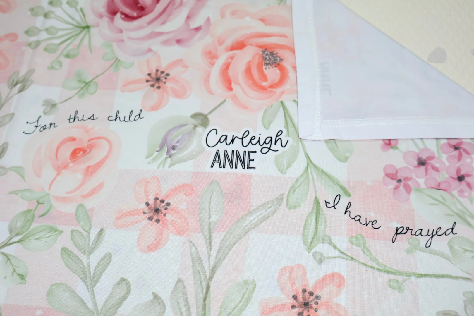 Personalized For This Child I Have Prayed Baby Swaddle Blanket - Image 5