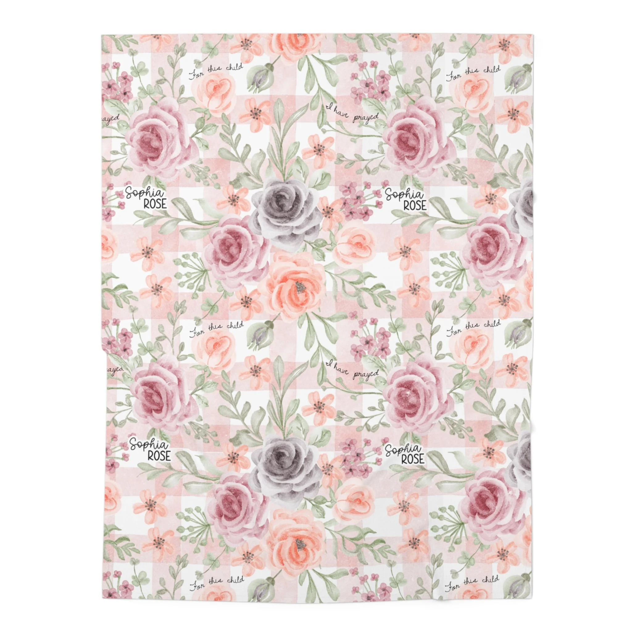 Personalized For This Child I Have Prayed Baby Swaddle Blanket - Image 9