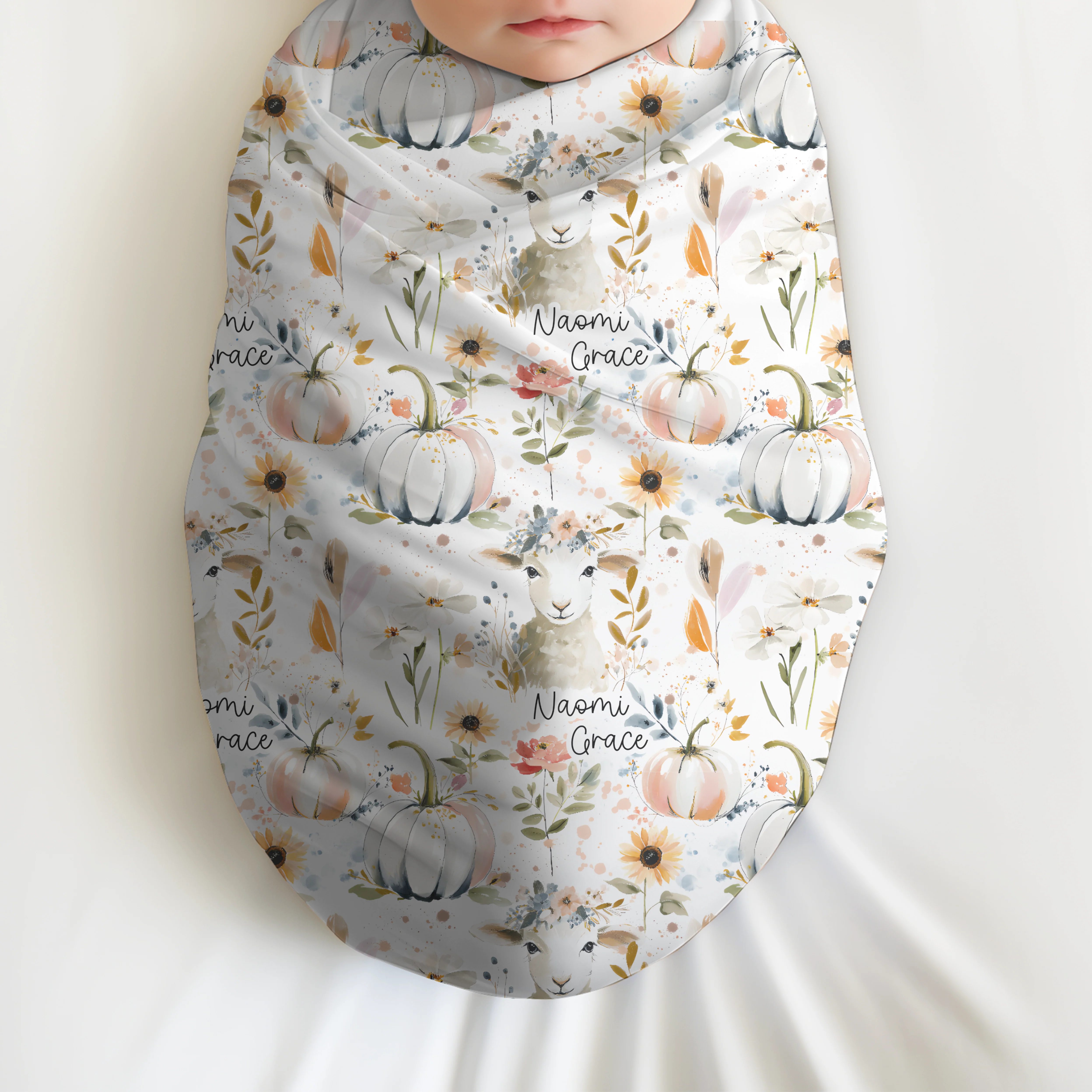 Personalized He Left the 99 To Find Me Baby Swaddle Blanket - Image 3
