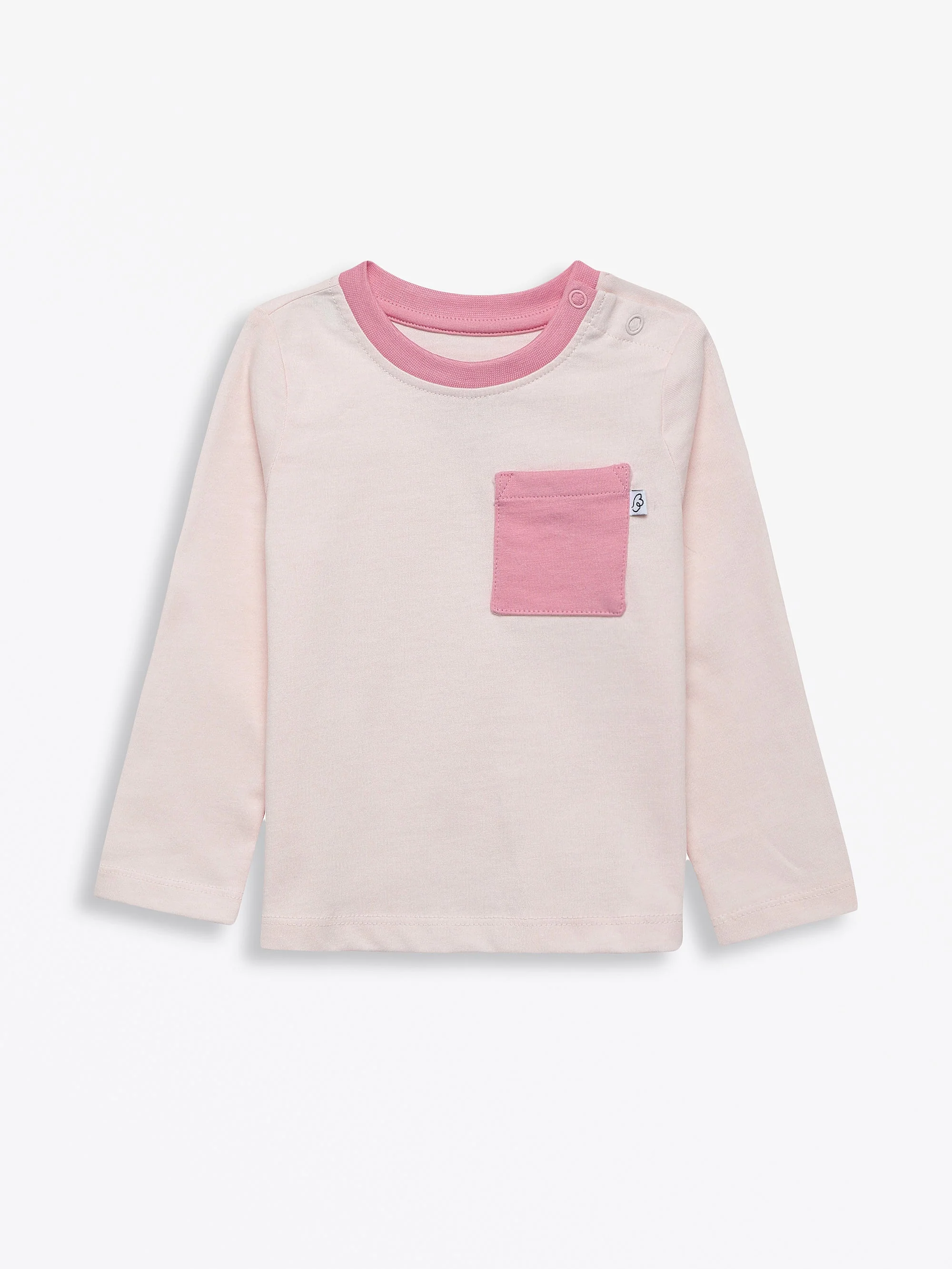 Pink Prayer Pocket Long Sleeve T-Shirt Cotton - Image 2