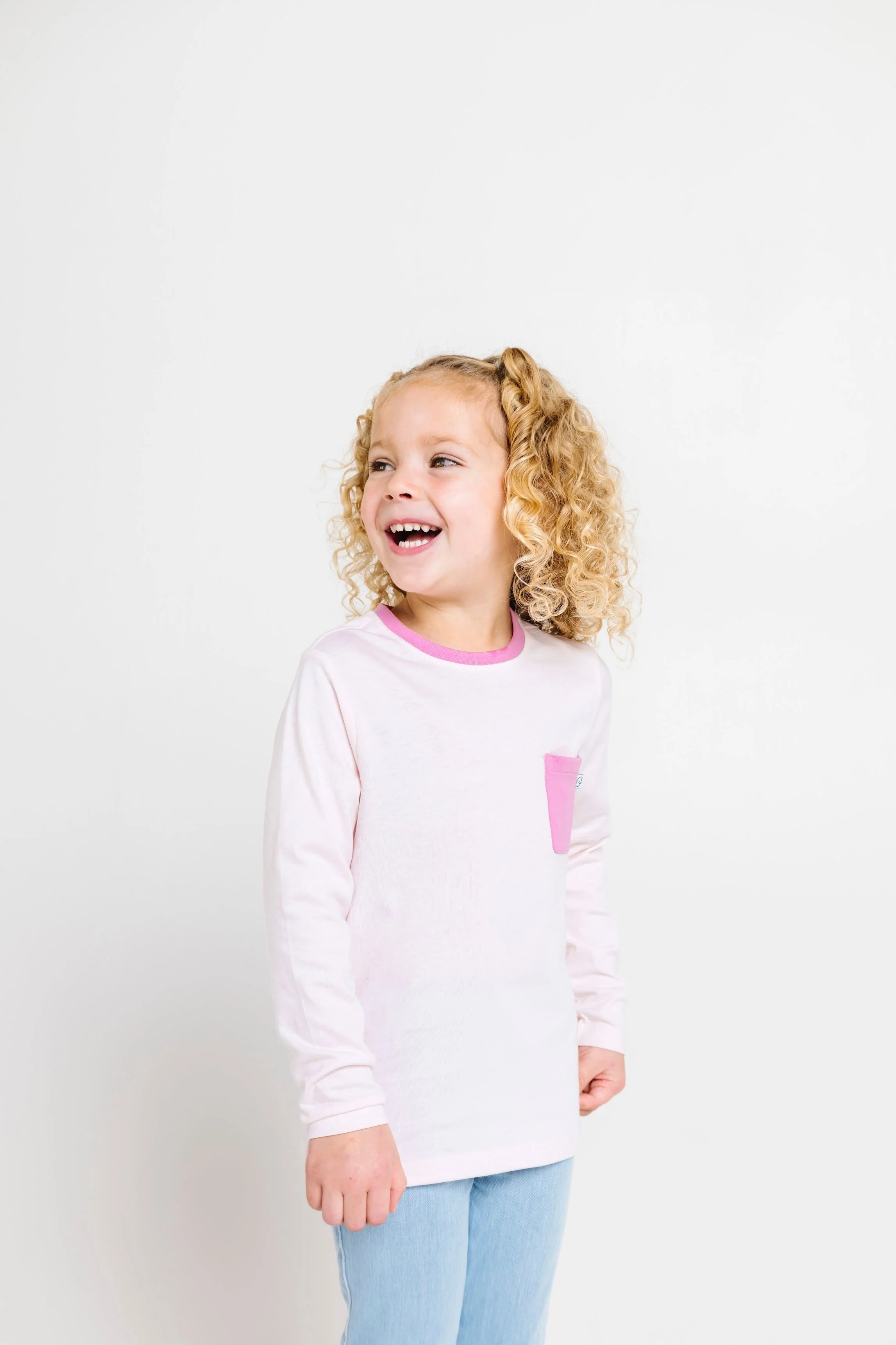 Pink Prayer Pocket Long Sleeve T-Shirt Cotton - Image 5
