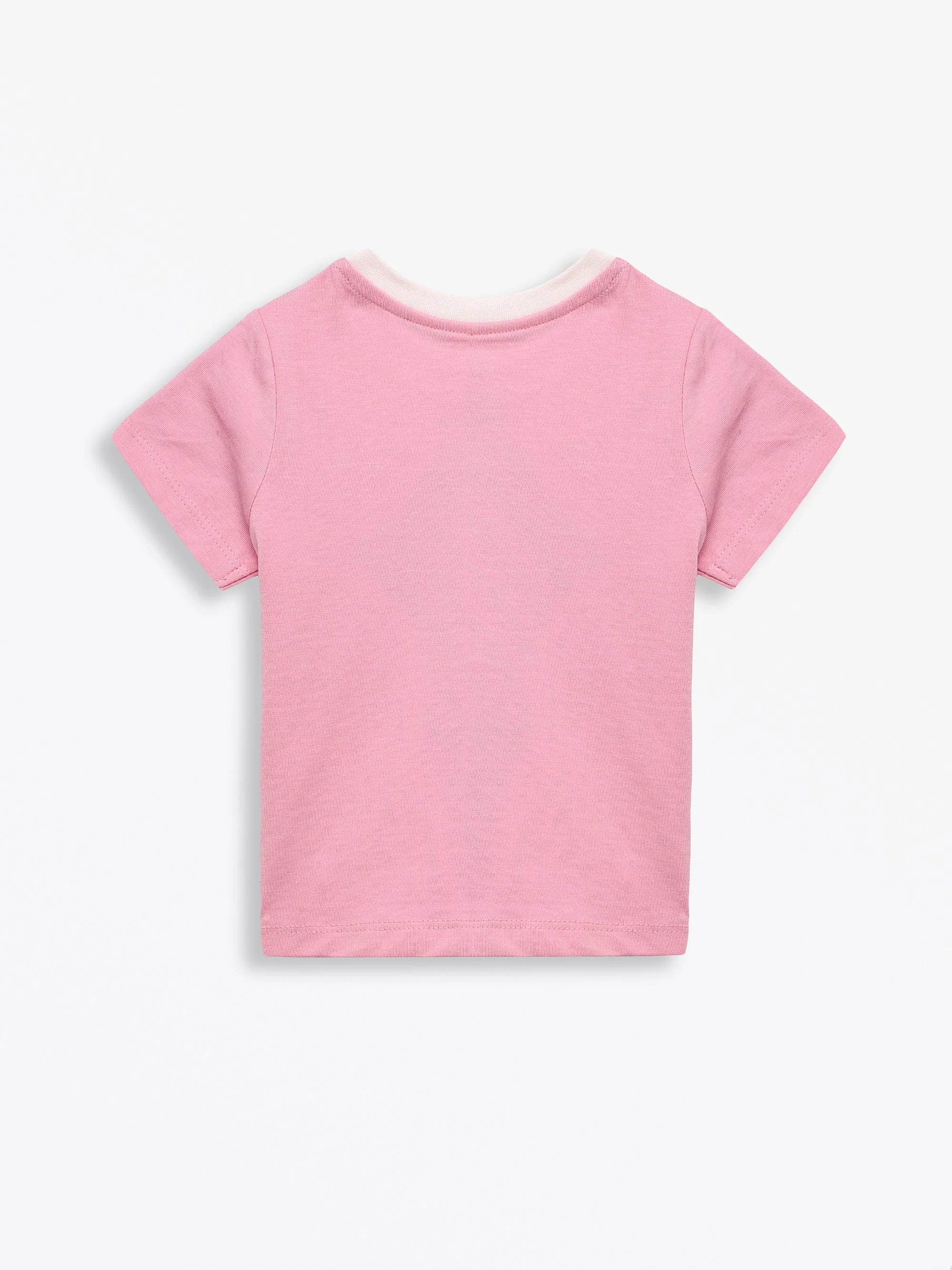 Pink Prayer Pocket Short Sleeve T-Shirt Cotton - Image 4