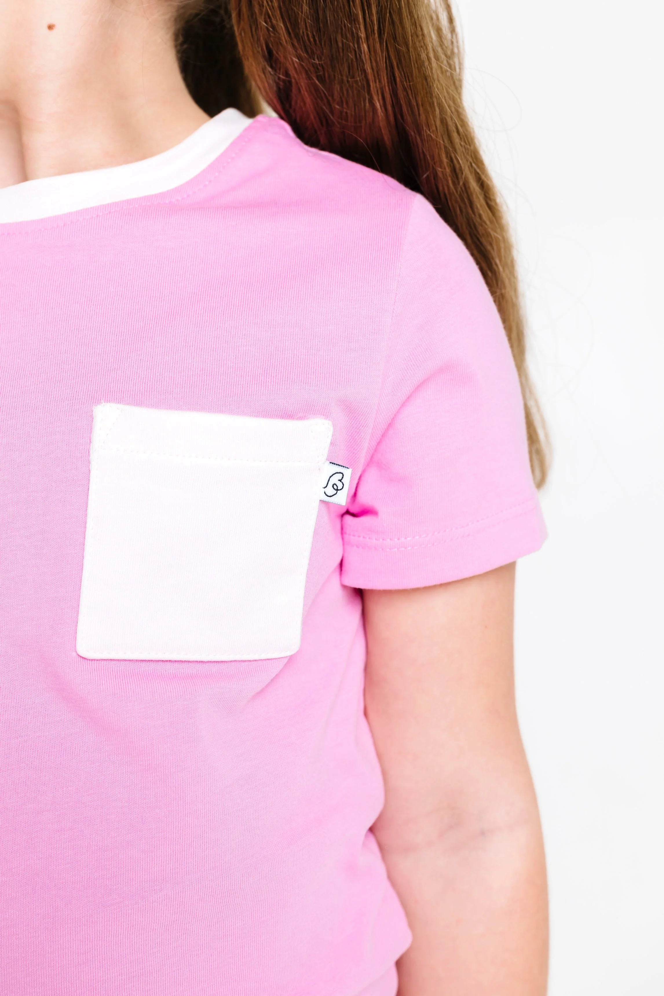 Pink Prayer Pocket Short Sleeve T-Shirt Cotton - Image 7