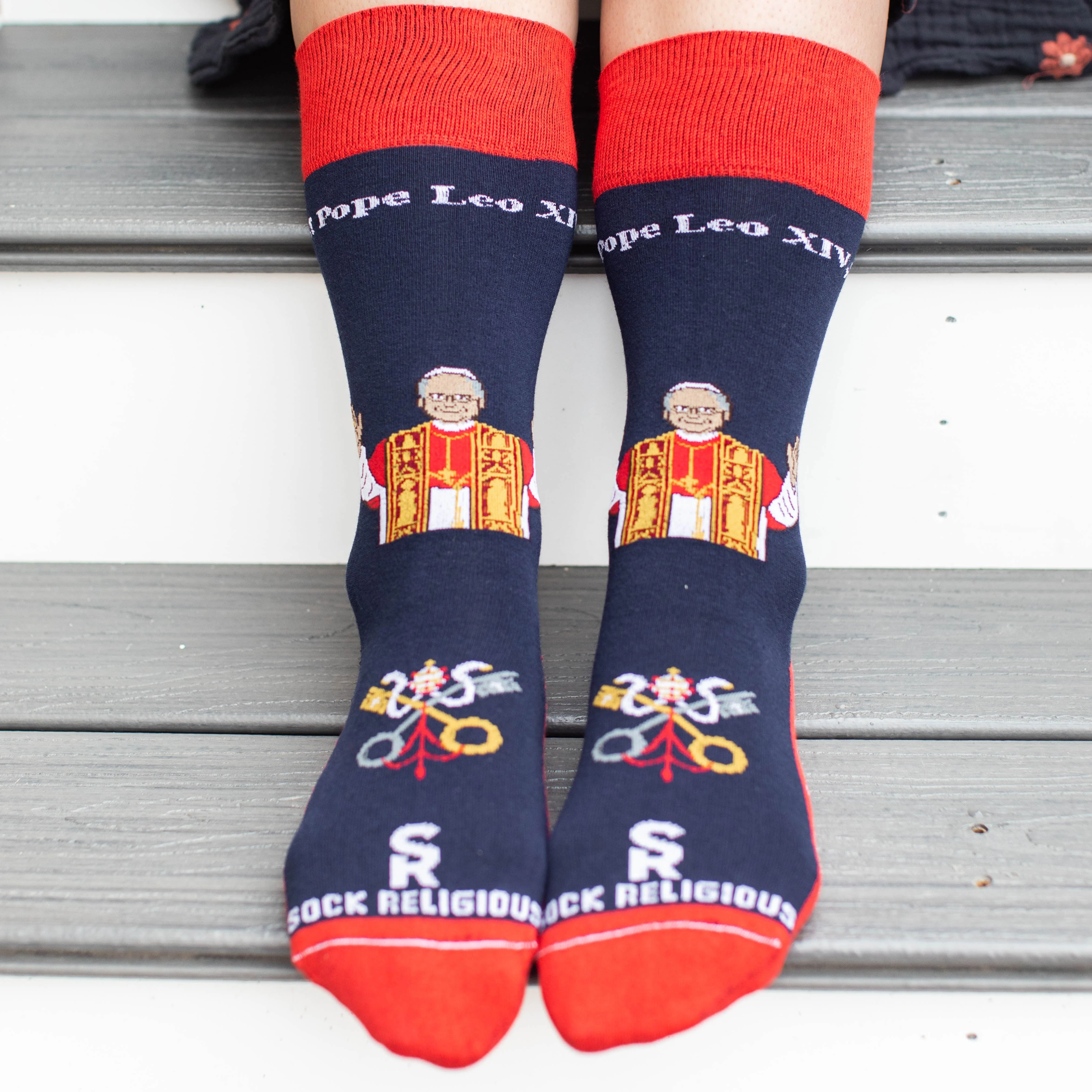 Pope Leo XIV Adult XL Socks - Image 3