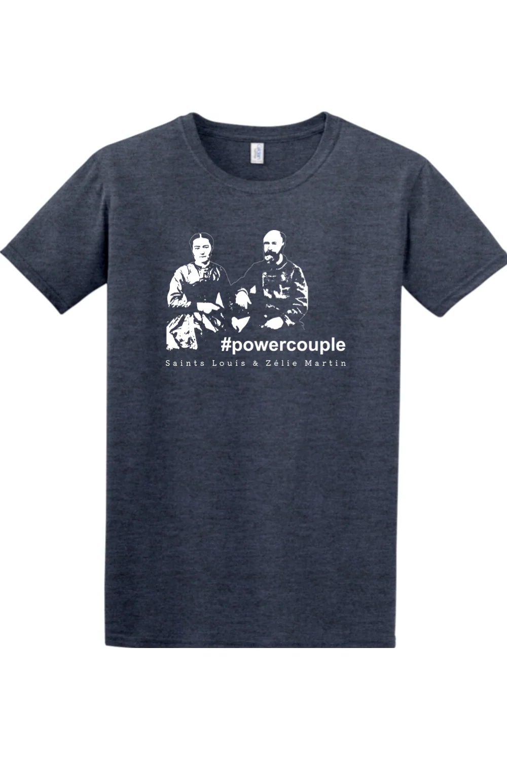 #Powercouple - Sts. Louis & Zelie Adult T-Shirt - Image 5