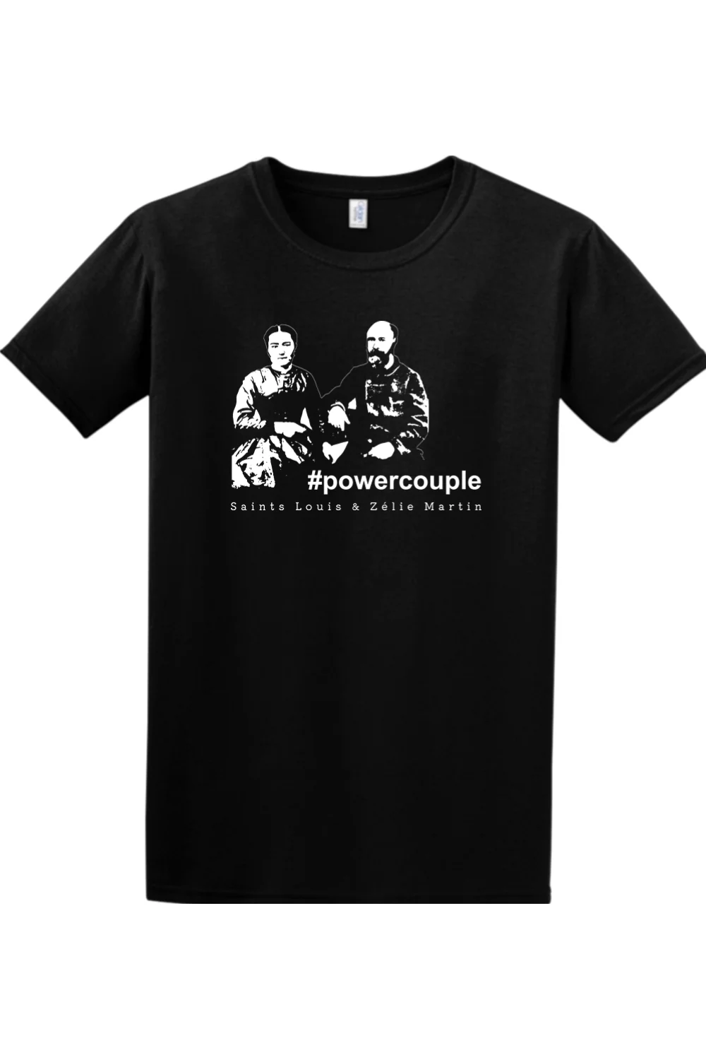 #Powercouple - Sts. Louis & Zelie Adult T-Shirt - Image 6