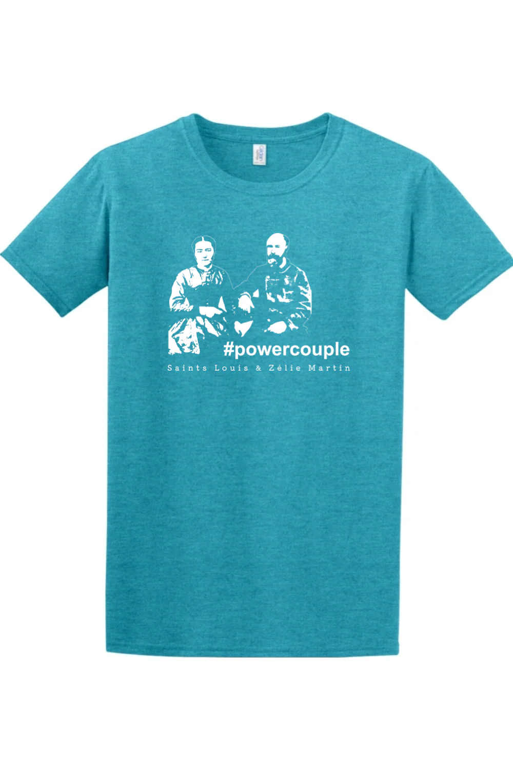 #Powercouple - Sts. Louis & Zelie Adult T-Shirt - Image 7
