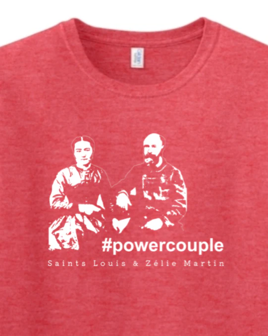 #Powercouple - Sts. Louis & Zelie Adult T-Shirt - Image 9