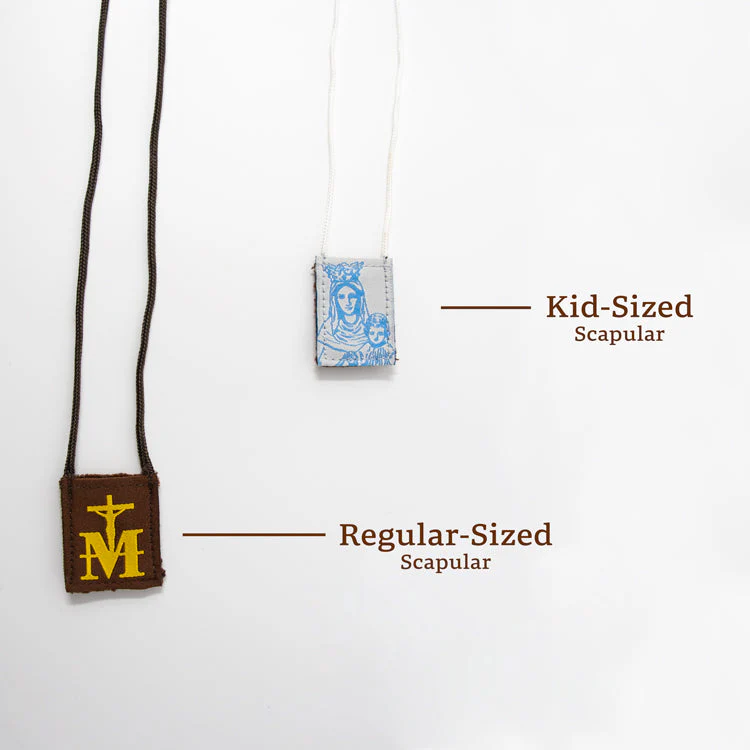 Kid's OLMC | Our Lady of Mt. Carmel Premium Brown Scapular - Image 10