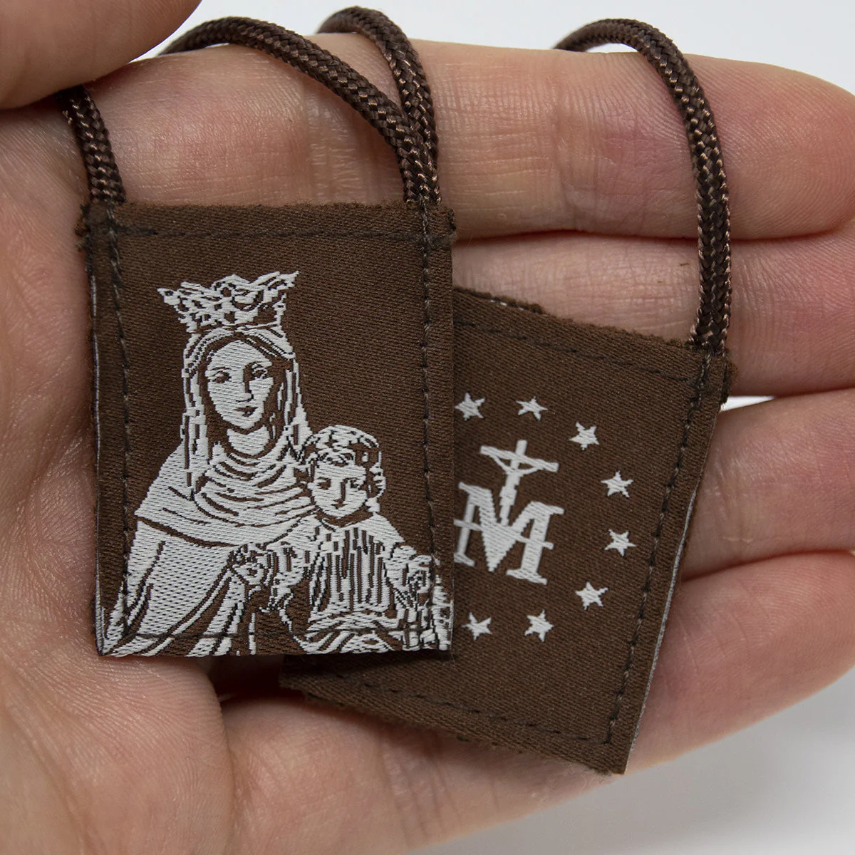 OLMC Crown of Stars | Our Lady of Mt. Carmel Premium Brown Scapular - Image 3