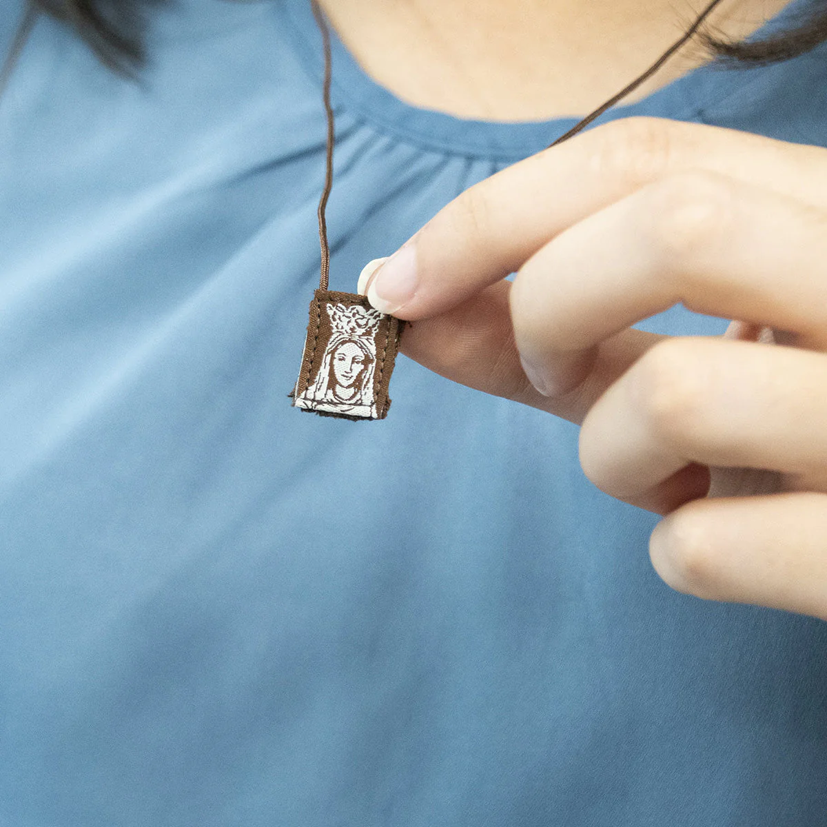 OLMC Mini | Our Lady of Mt. Carmel Premium Brown Scapular - Image 6
