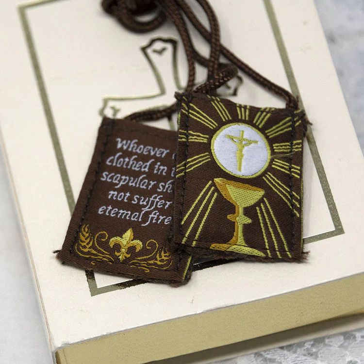 Kid's Eucharist | Premium Brown Scapular - Image 5