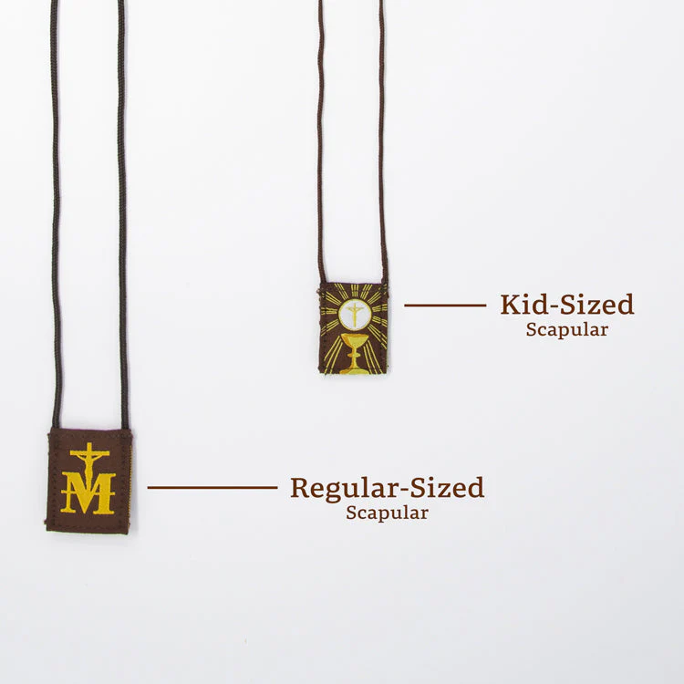 Kid's Eucharist | Premium Brown Scapular - Image 9
