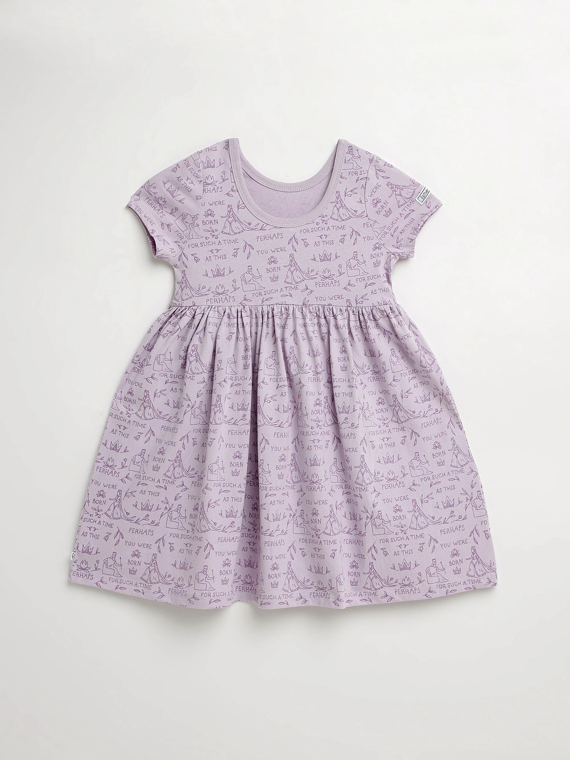 Queen Esther Lavender Twirl Dress Cotton - Image 5