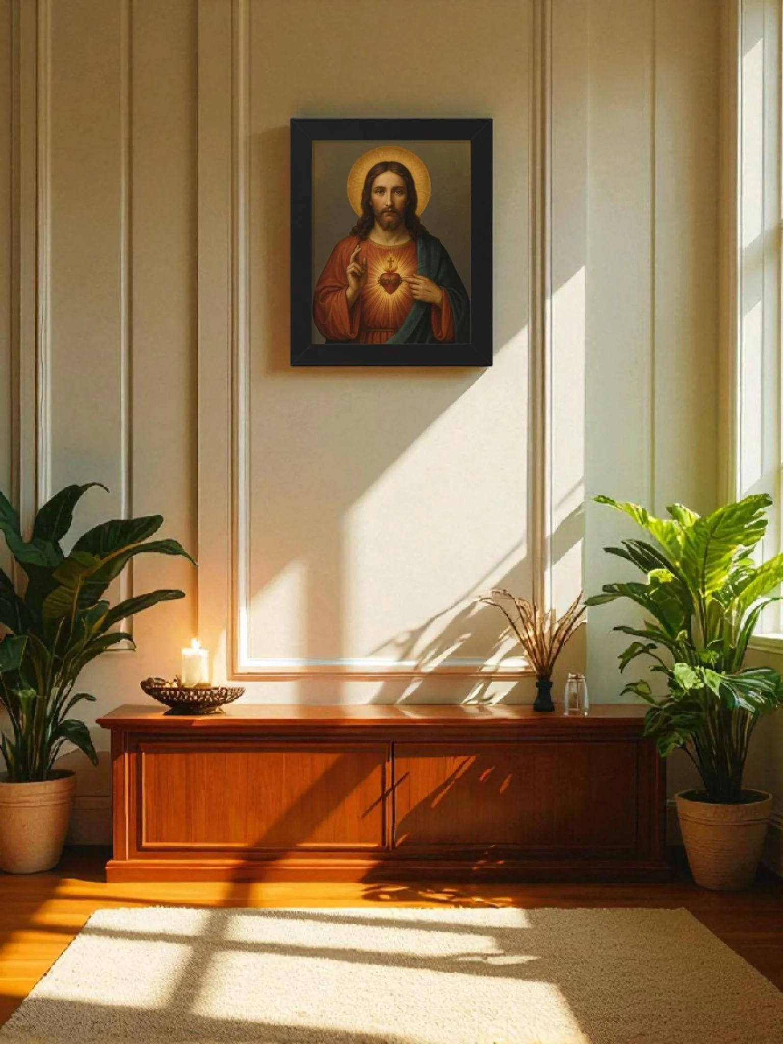 Sacred Heart Framed Wall Decor - Image 4