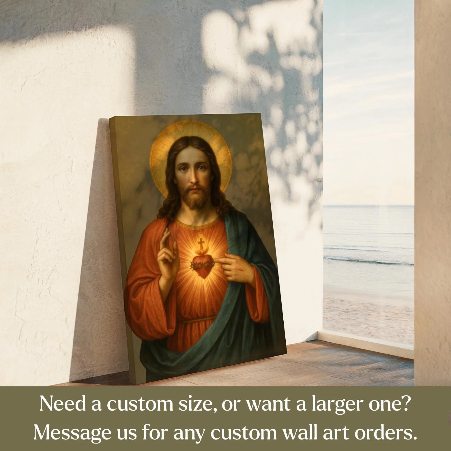 Sacred Heart of Jesus Canvas Wall Art - Image 8