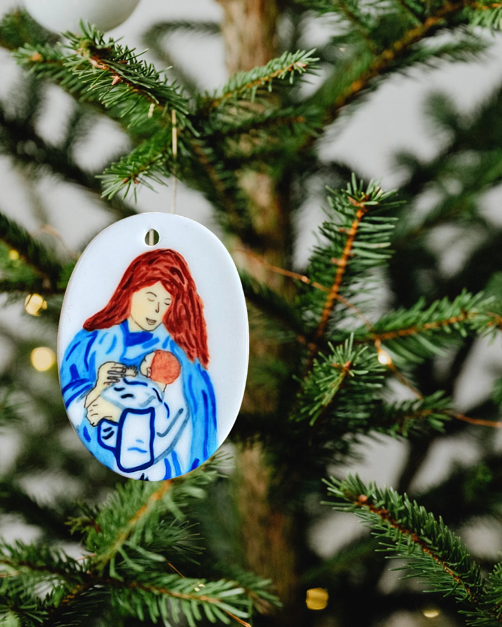 Saint Joseph and Jesus Ceramic Ornament - Image 13