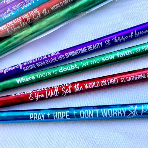 Saint Quote Glitter Pencils - Image 3