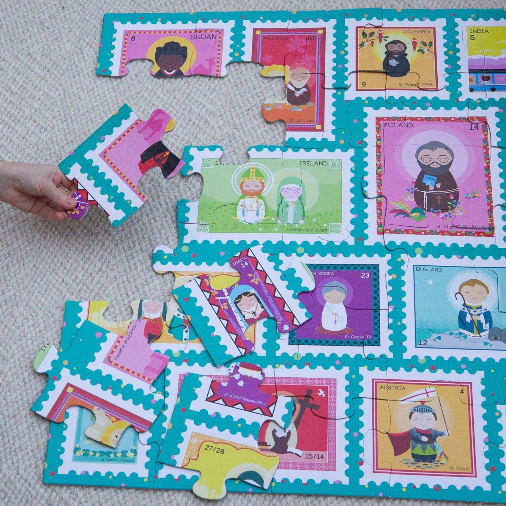 Saint Stamps Giant Floor Puzzle 24" x 36" - Image 6