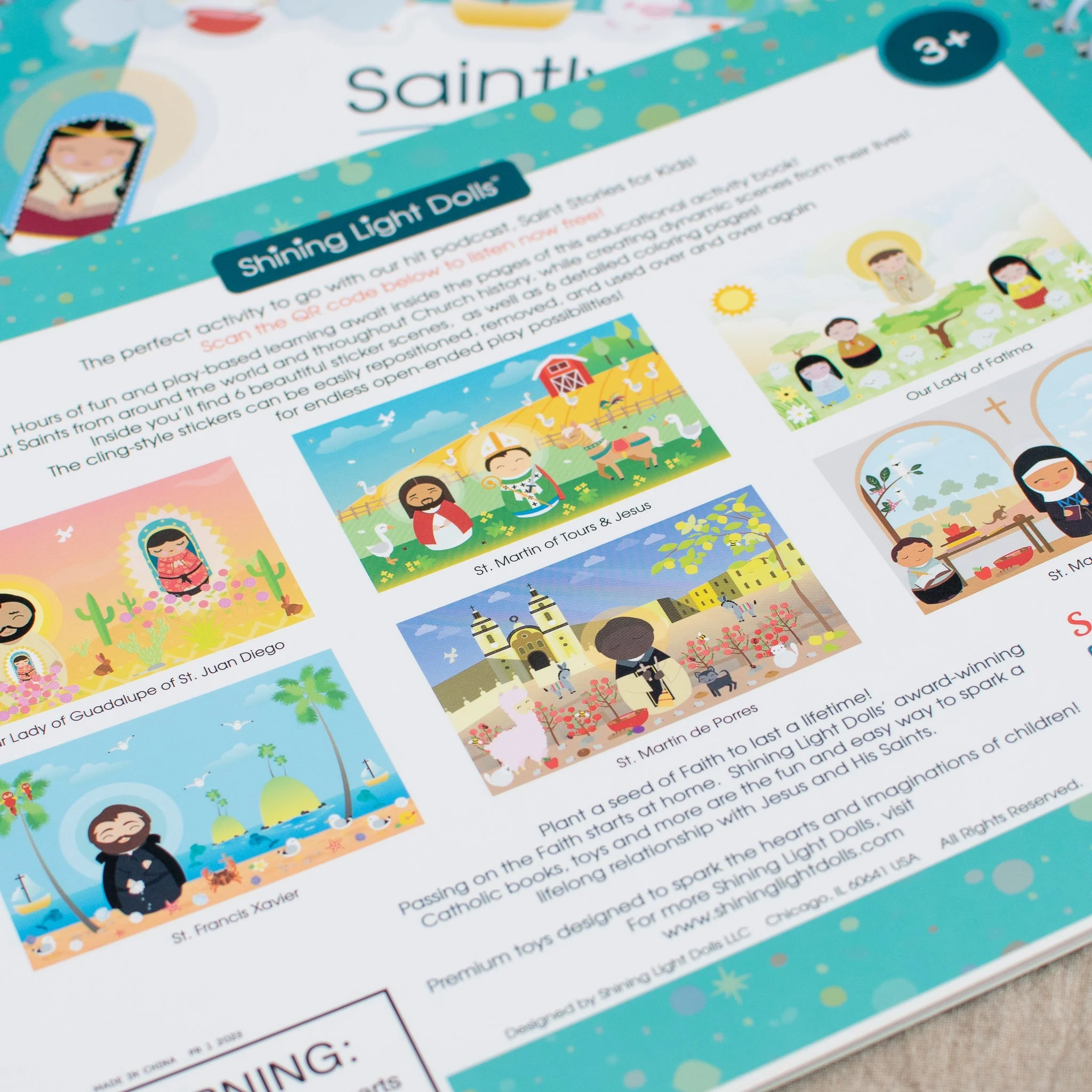 Saintly Scenes Book #1 - Reusable Sticker Scene and Coloring Book - Image 3