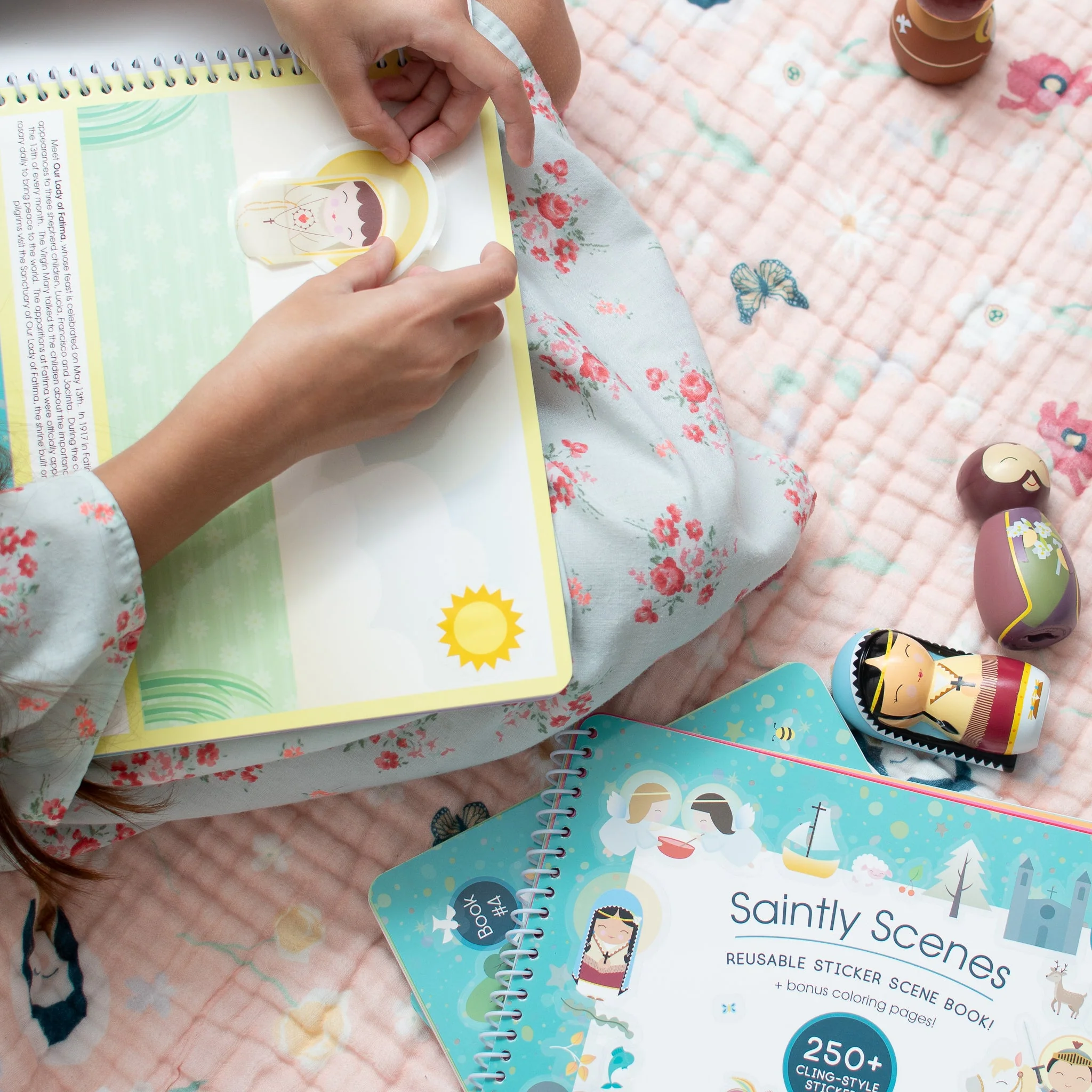Saintly Scenes Book #1 - Reusable Sticker Scene and Coloring Book - Image 4