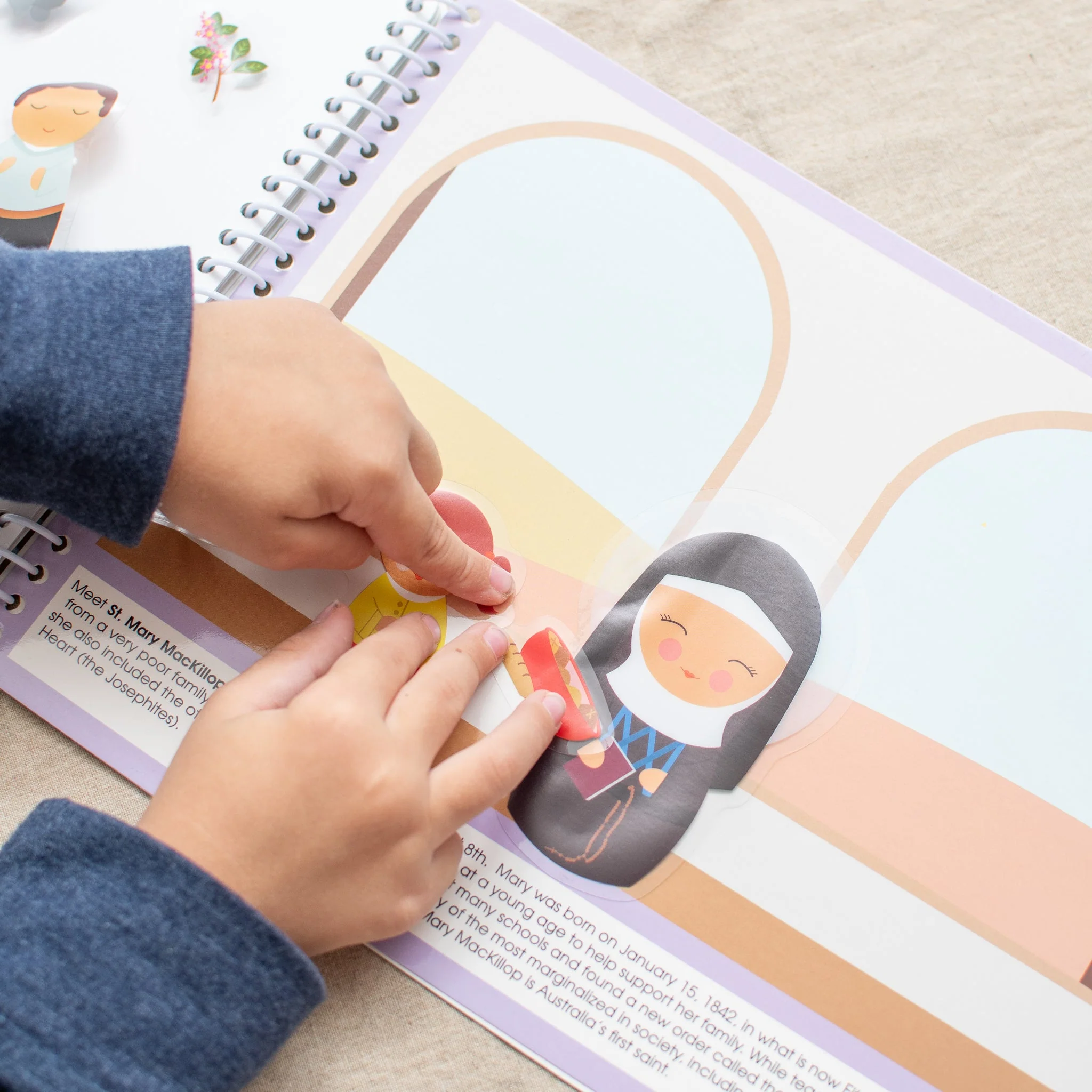 Saintly Scenes Book #1 - Reusable Sticker Scene and Coloring Book - Image 6