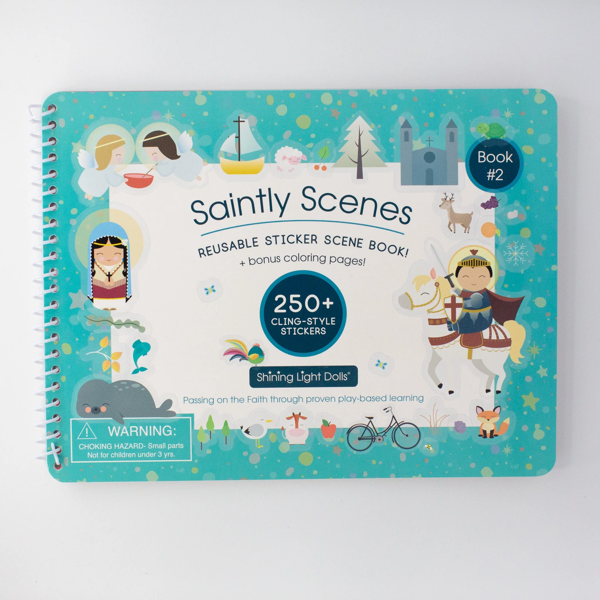 Saintly Scenes Book #2 - Reusable Sticker Scene and Coloring Book - Image 2