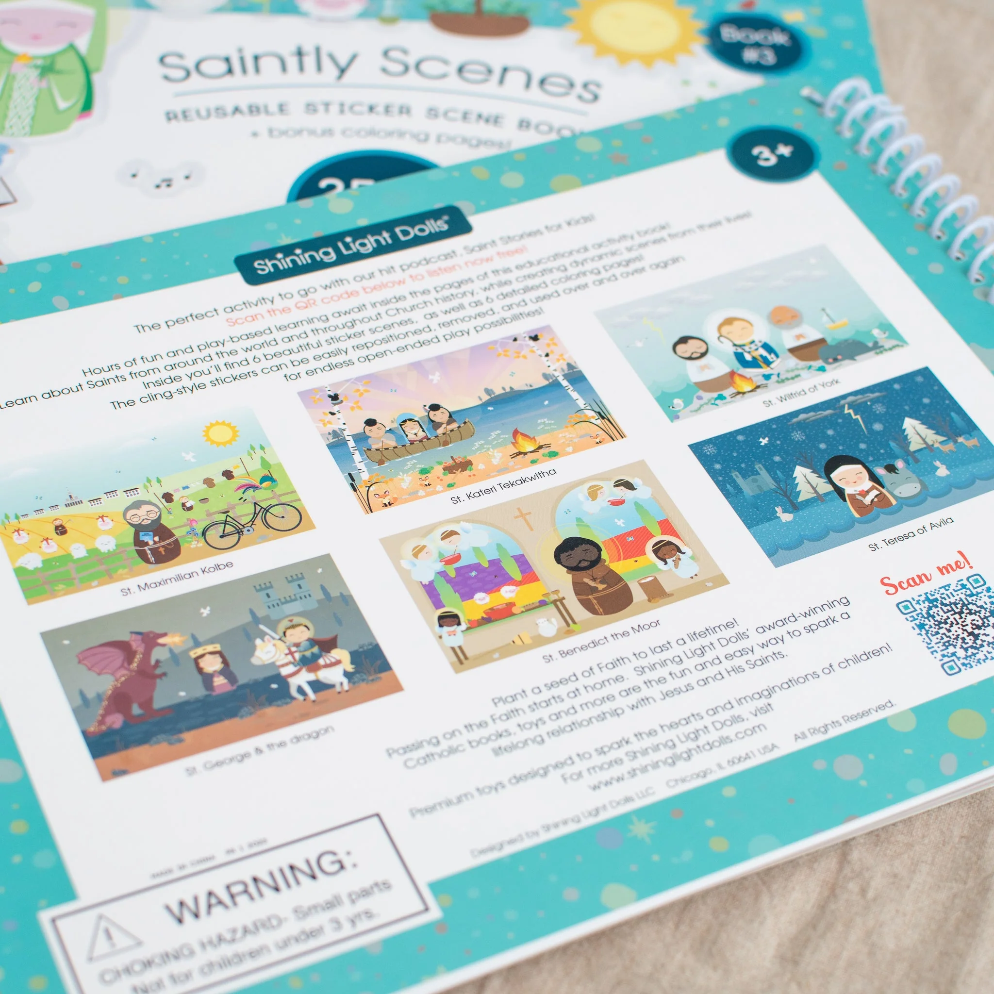 Saintly Scenes Book #2 - Reusable Sticker Scene and Coloring Book - Image 3
