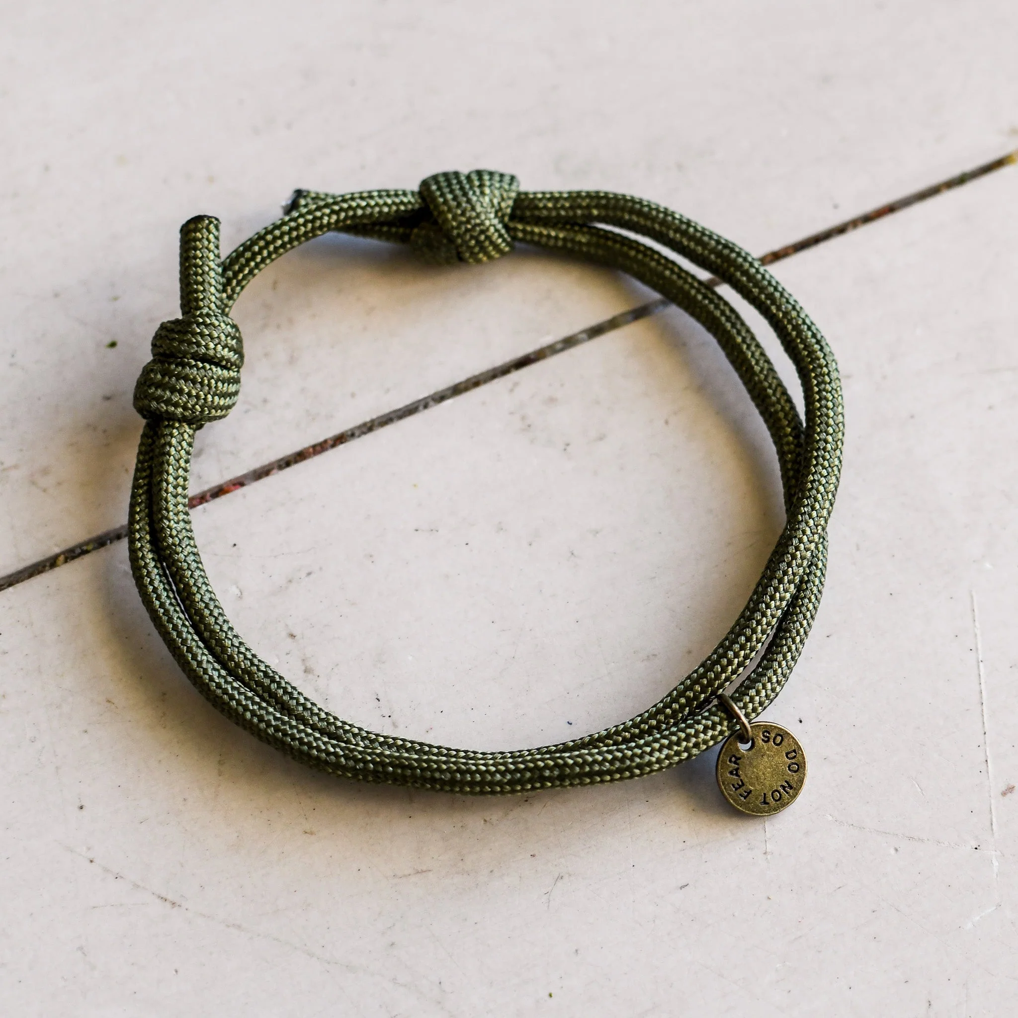 So Do Not Fear Olive Paracord Bracelet - Image 3