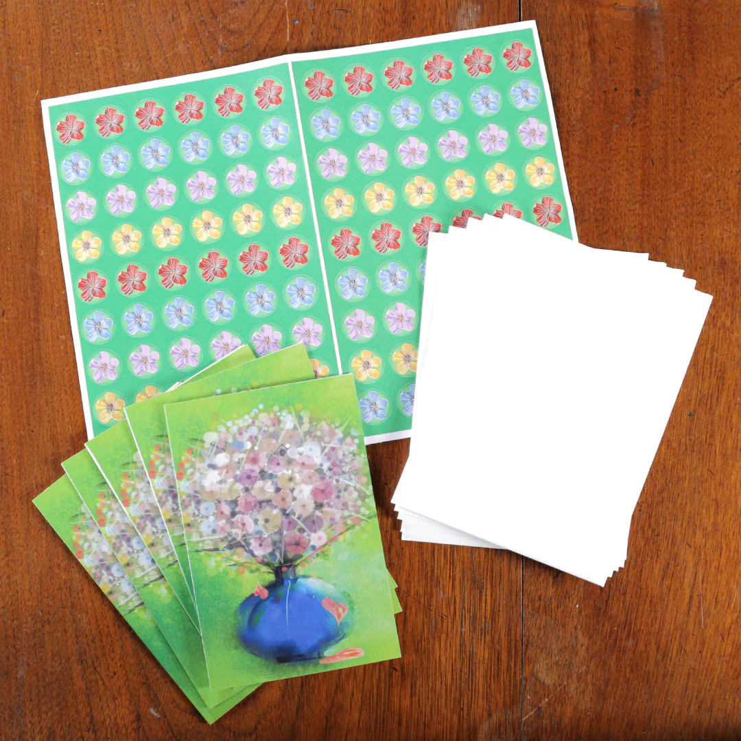 Spiritual Bouquet Cards with Stickers (5-Pack) - Image 2